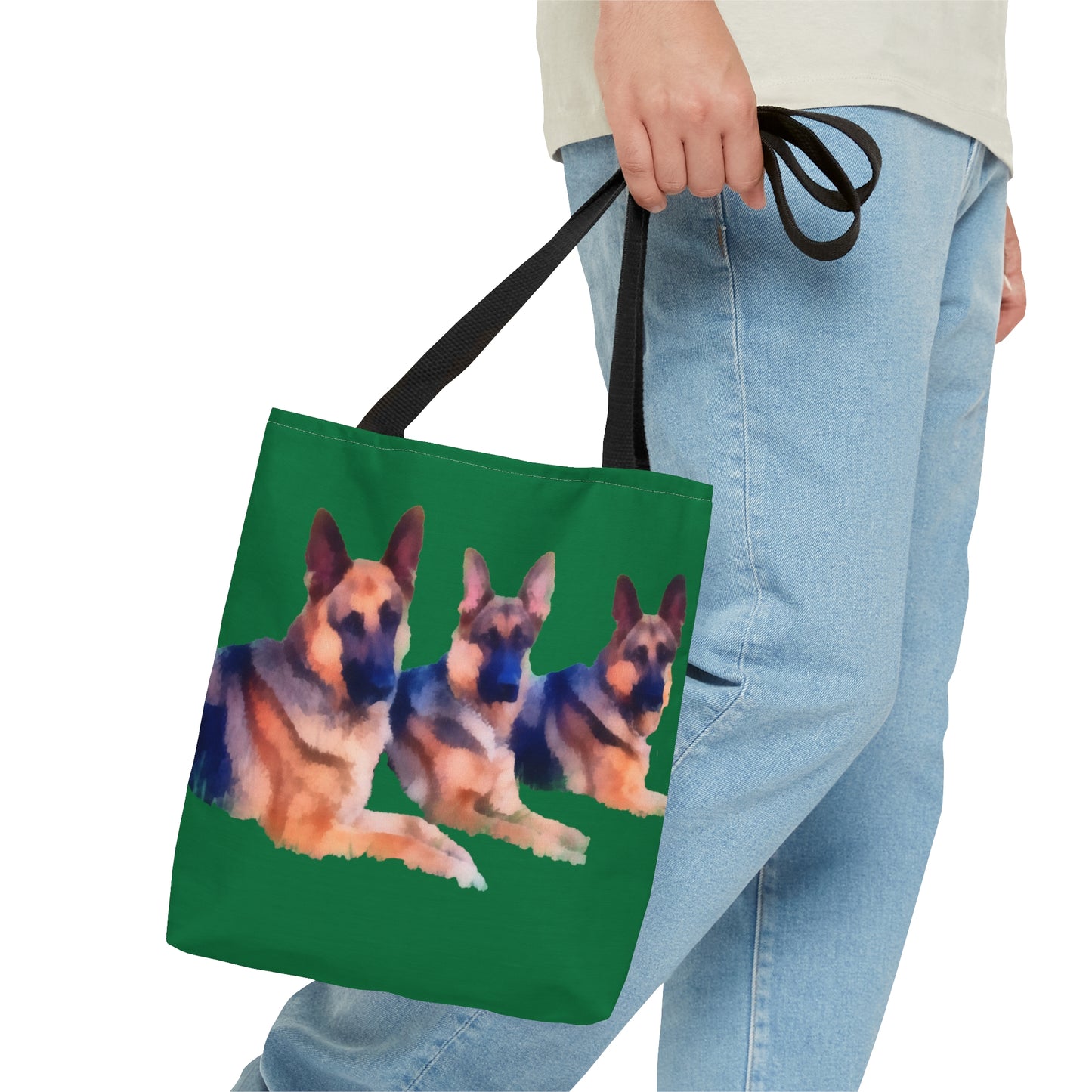 Majestic German Shepherd 'Trio' Artistic Painting Tote Bag