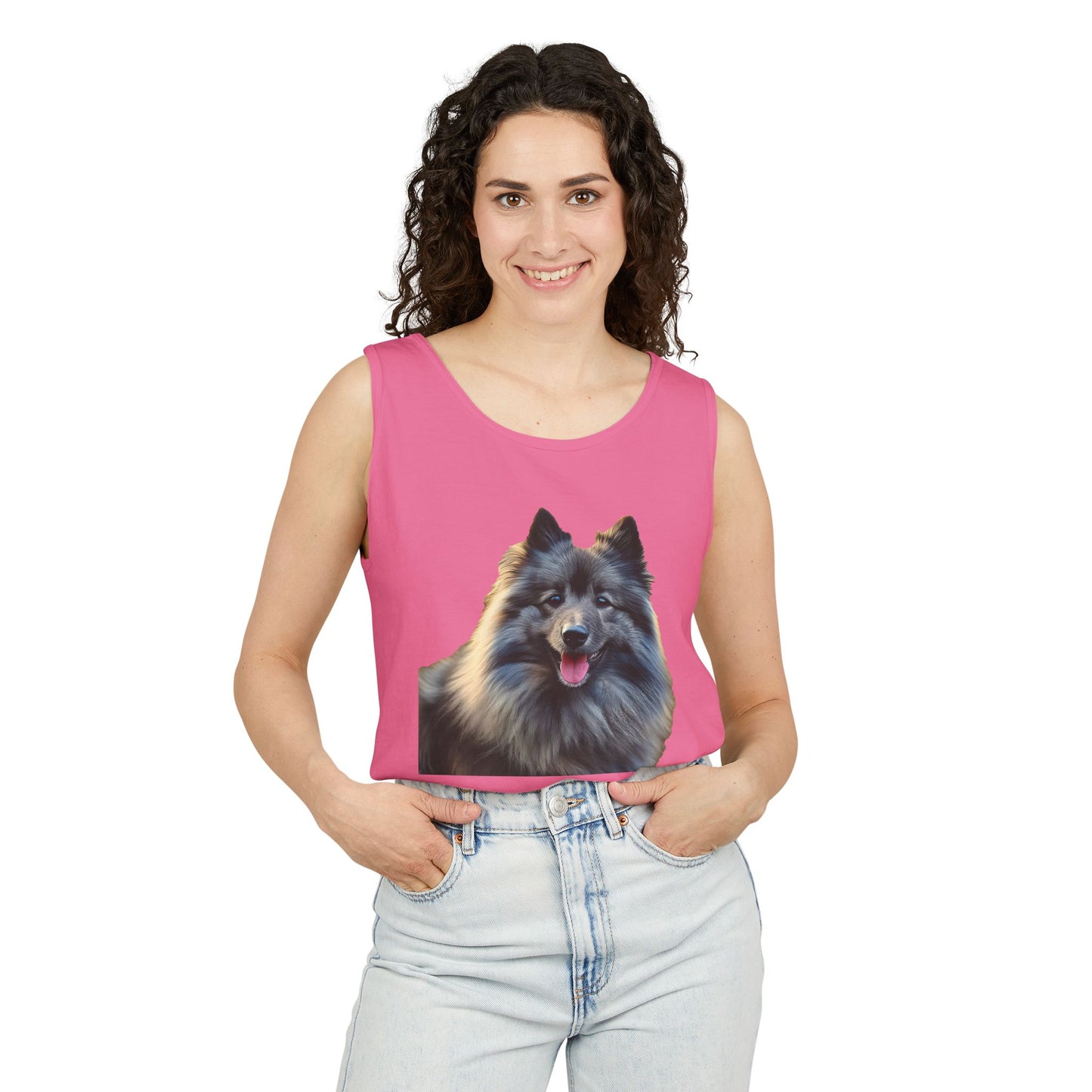 Keeshond Unisex Relaxed Fit Garment-Dyed Tank Top
