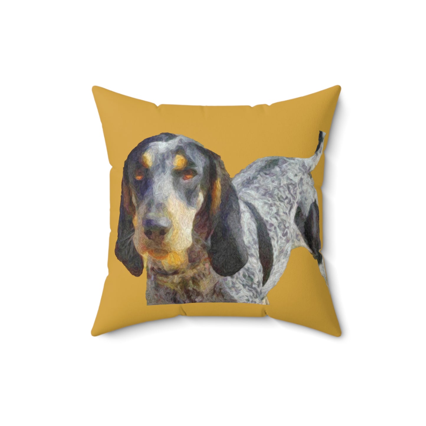 Bluetick Coonhound - Spun Polyester Throw Pillow
