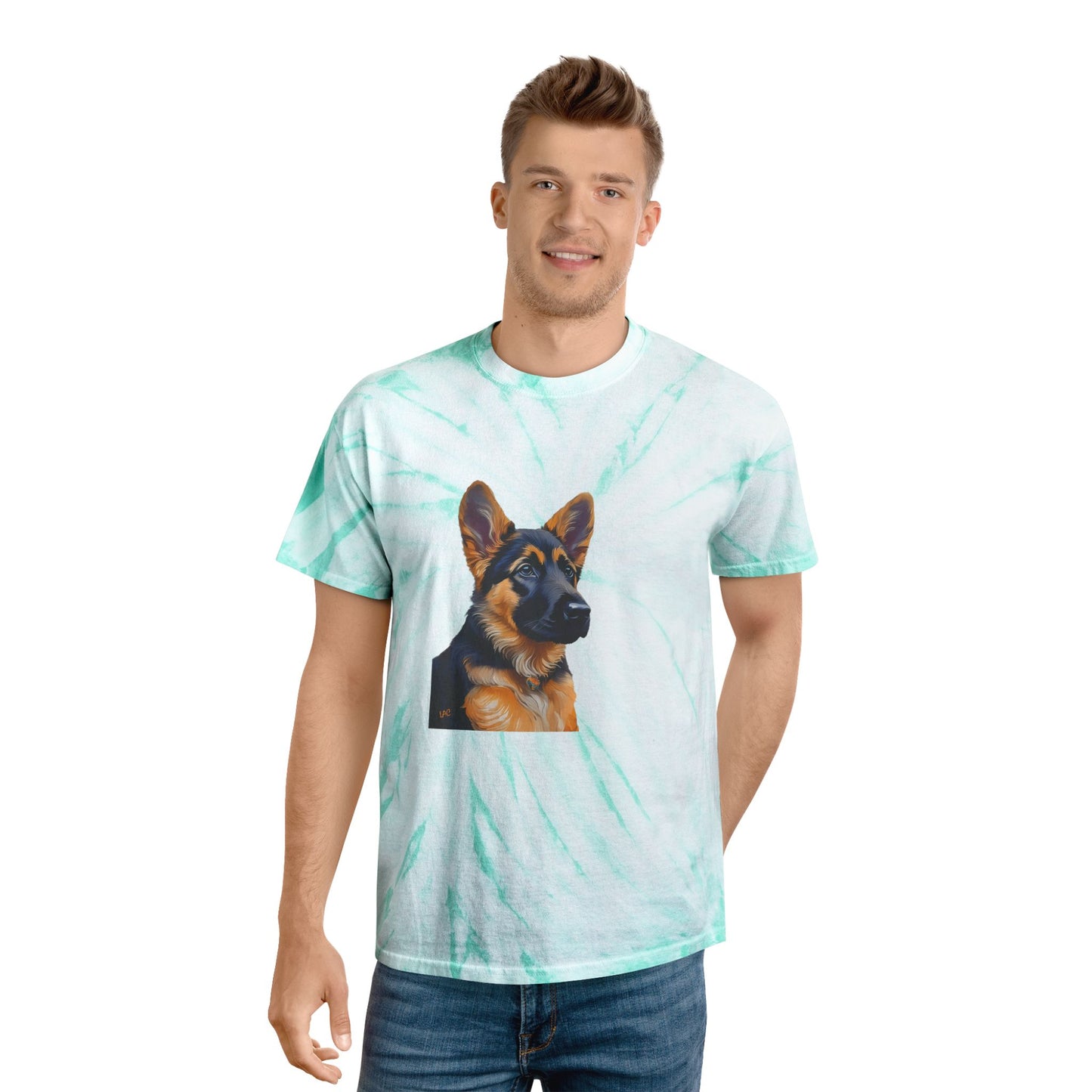German Shepherd Puppy Classic Tie-Dye Tee, Cyclone