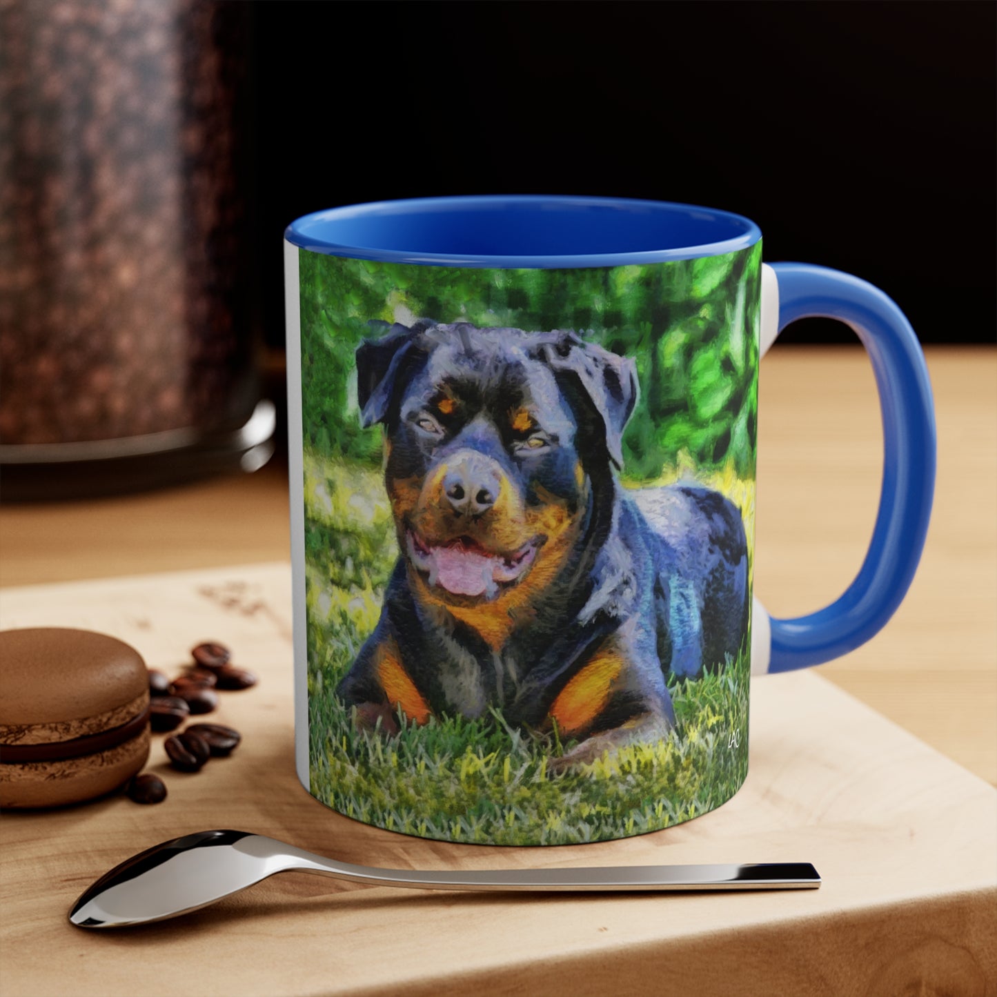 Rottweiler 'Lina' Accent Coffee Mug, 11oz