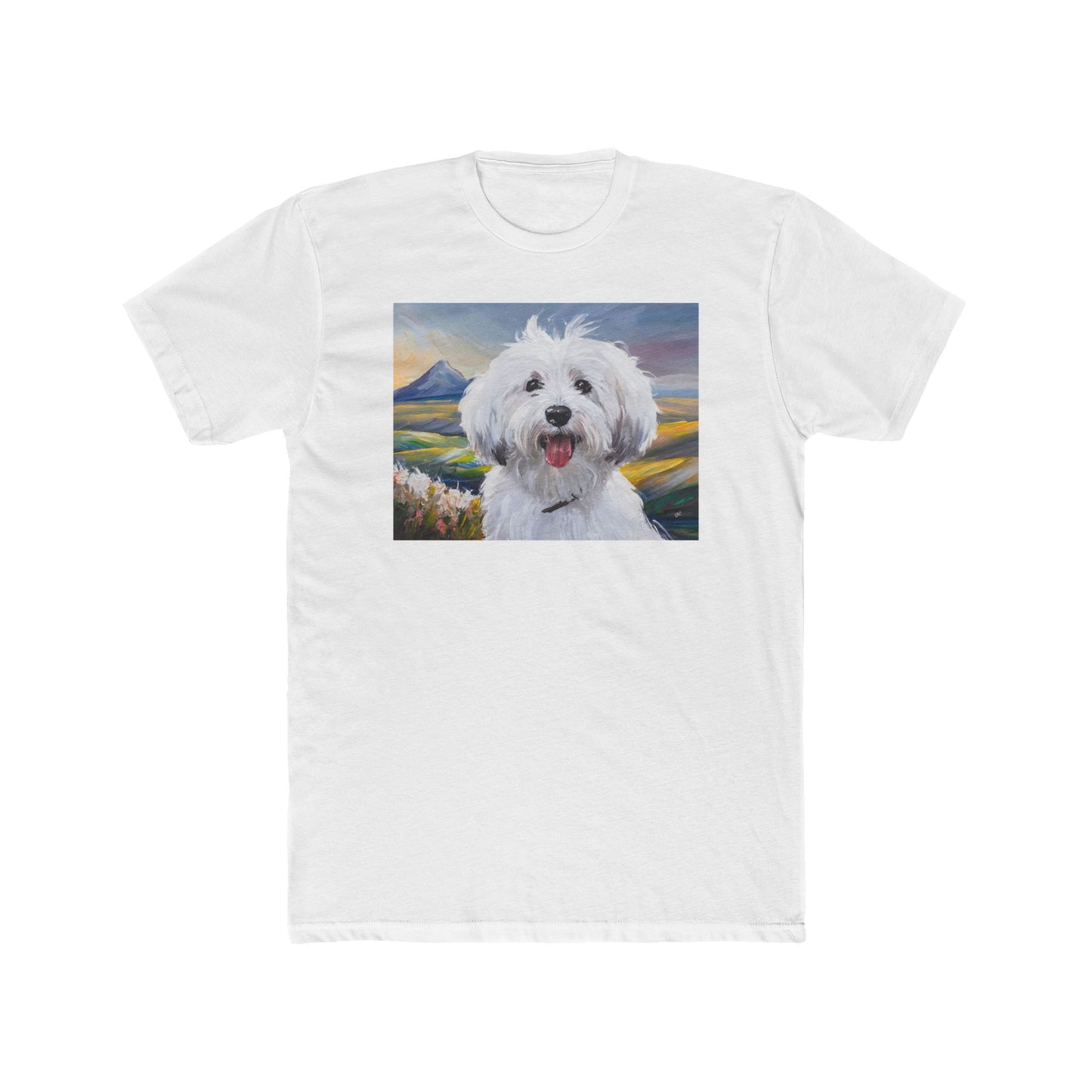 Coton de Tulear Men's Fitted Cotton Crew Tee