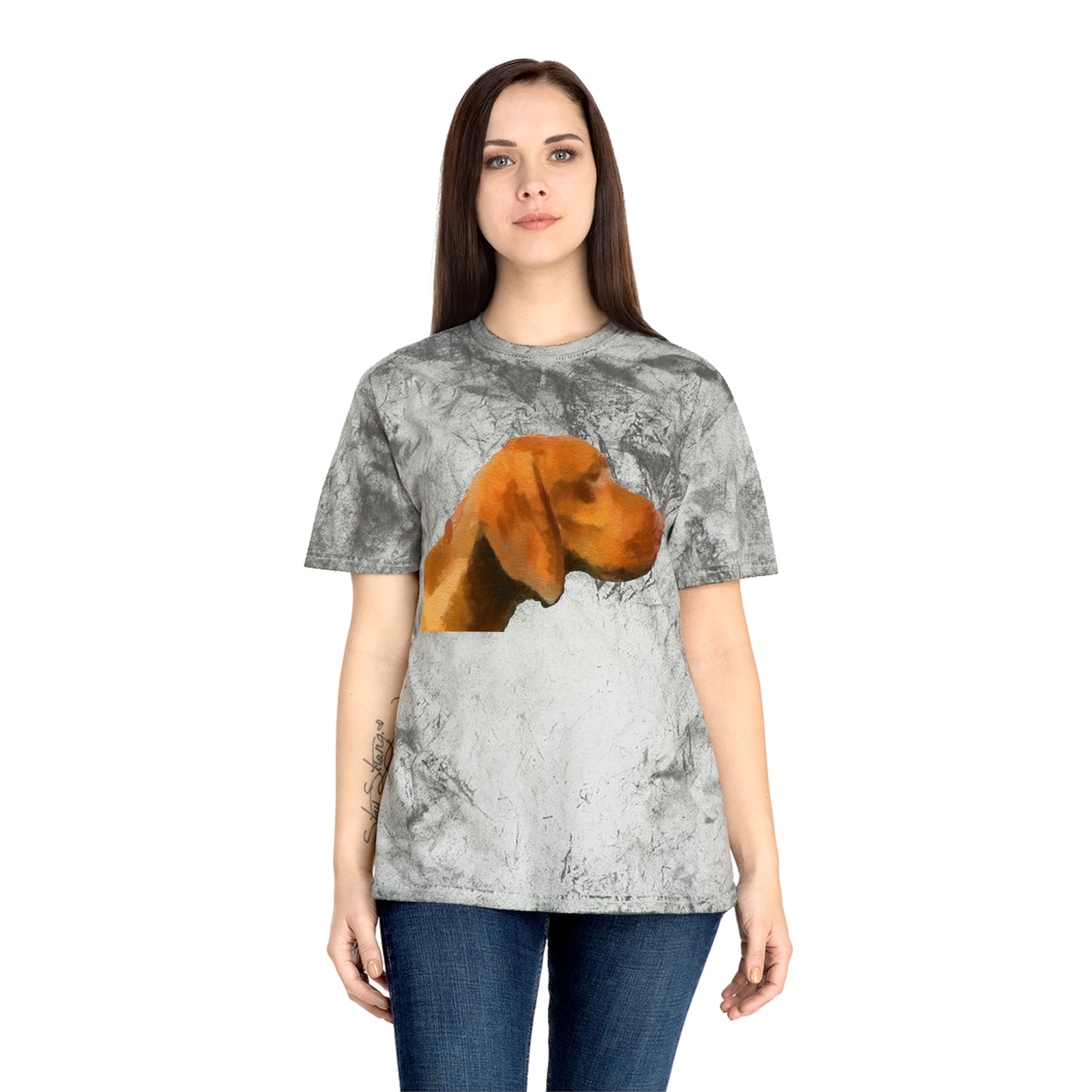 Hungarian Vizsla 'Bela' Unisex Cotton Color Blast T-Shirt