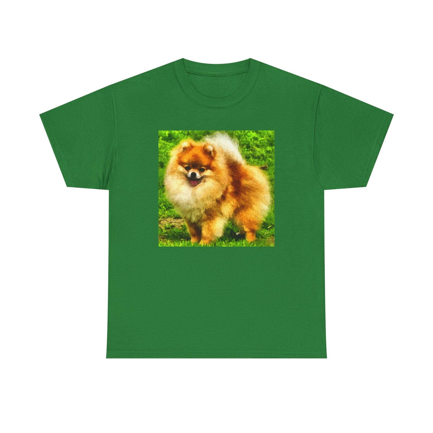 Pomeranian 'Pom Pom' Unisex Heavy Cotton Tee