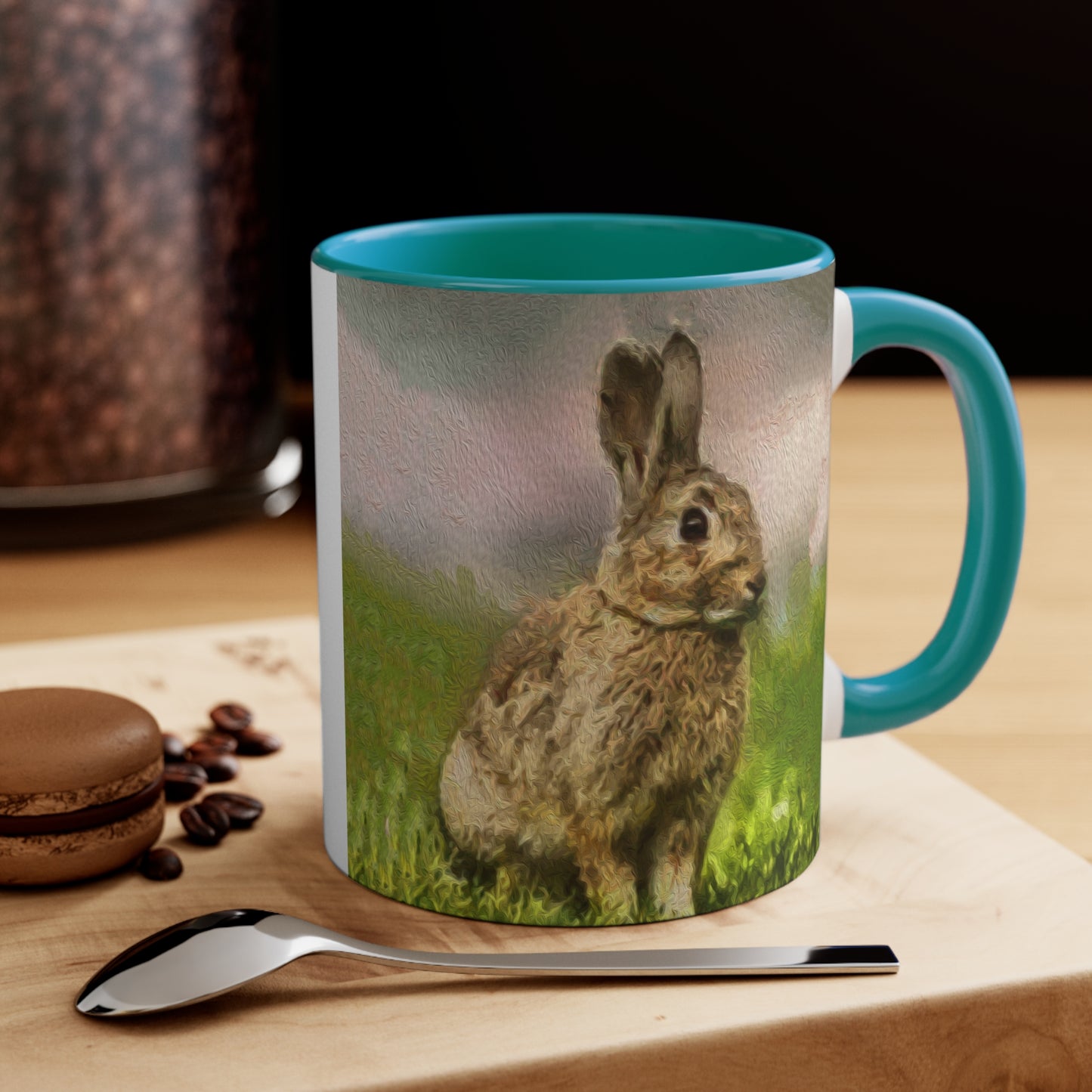 Rabbit 'Clover' Accent Coffee Mug, 11oz
