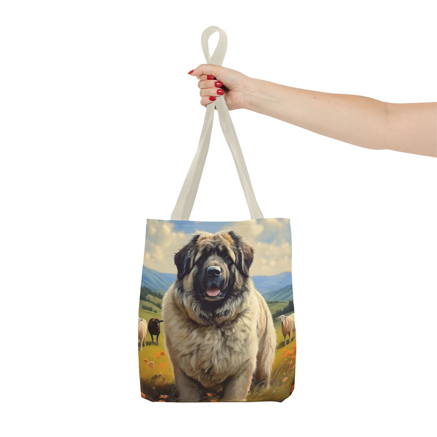 Caucasian Shepherd Dog Polyester Tote Bag (AOP)