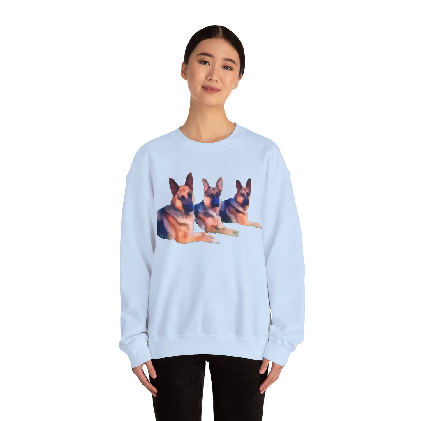 German Shepherd Trio Unisex 50/50 Crewneck Sweatshirt