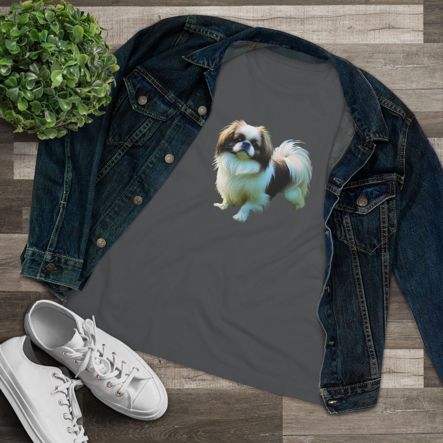 Japanese Chin - Women's Relaxed Cotton Tee