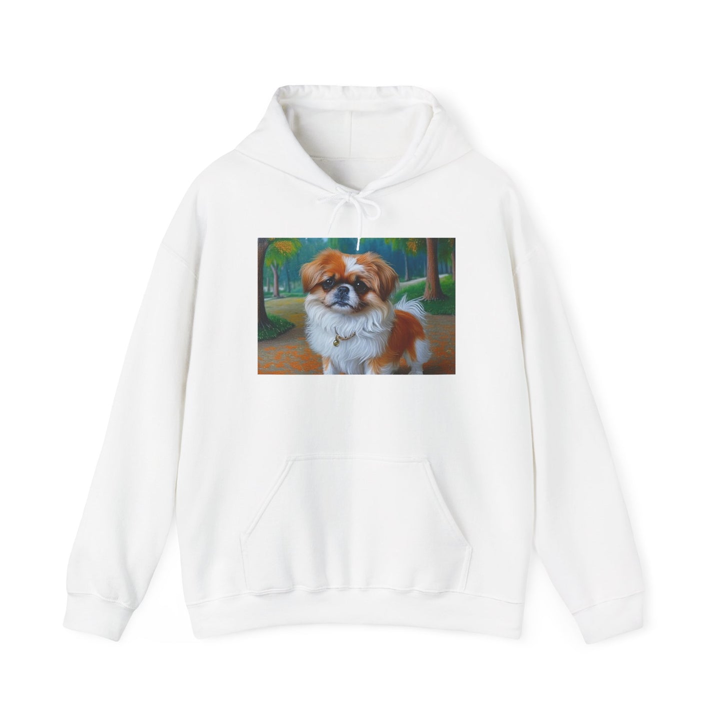 Pekingese Puppy Unisex 50/50 Hooded Sweatshirt