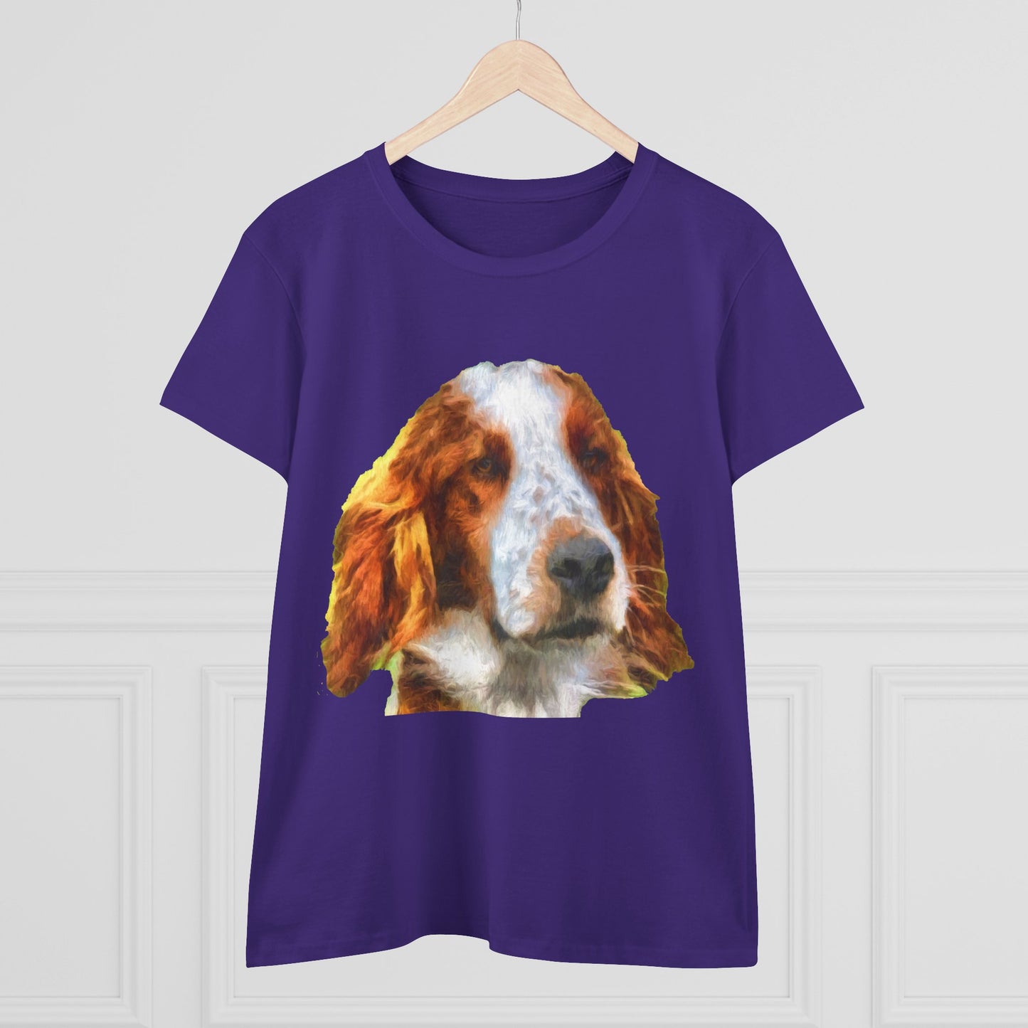 Irish Red & White Setter Women's Midweight Cotton Tee