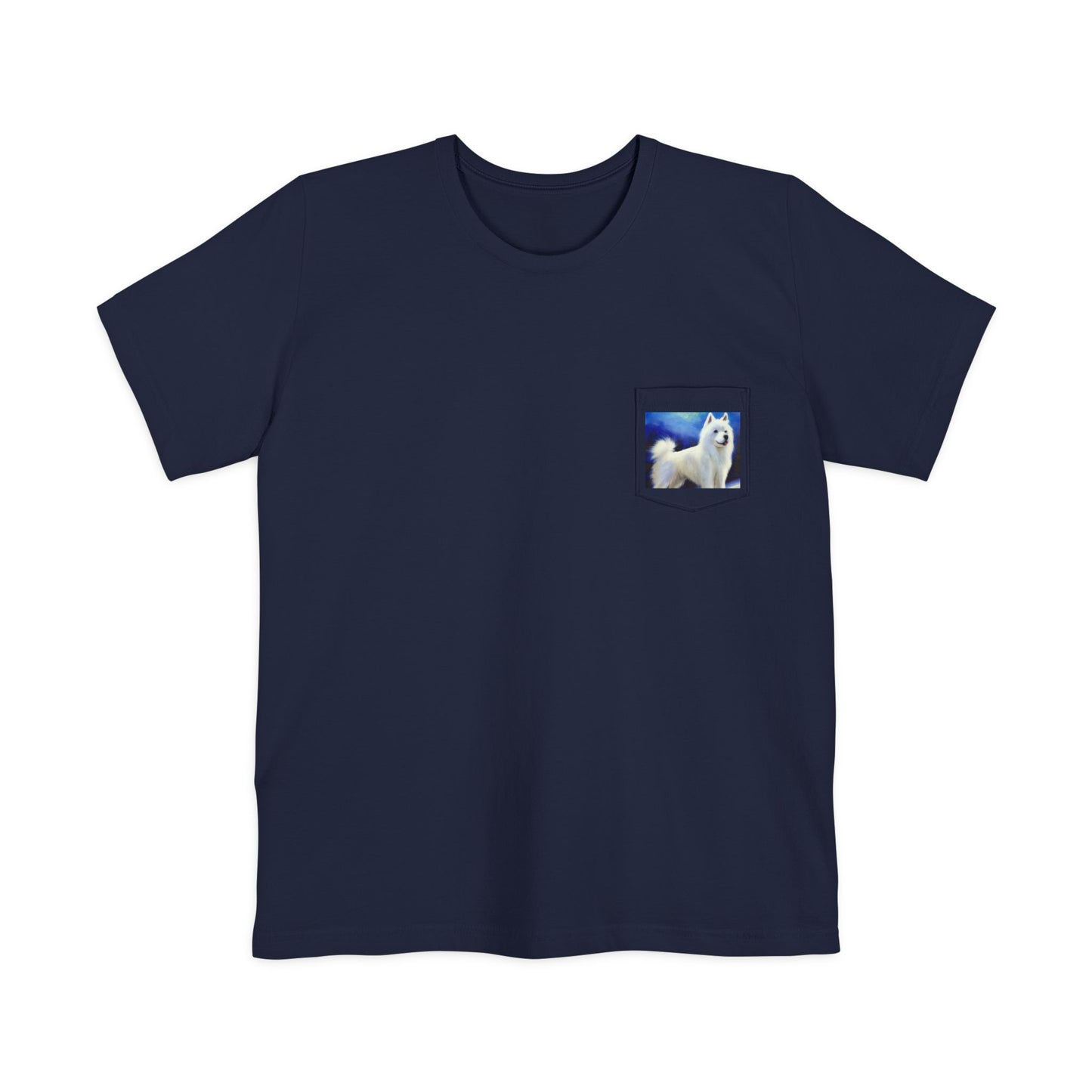 American Eskimo Dog Unisex Pocket T-shirt
