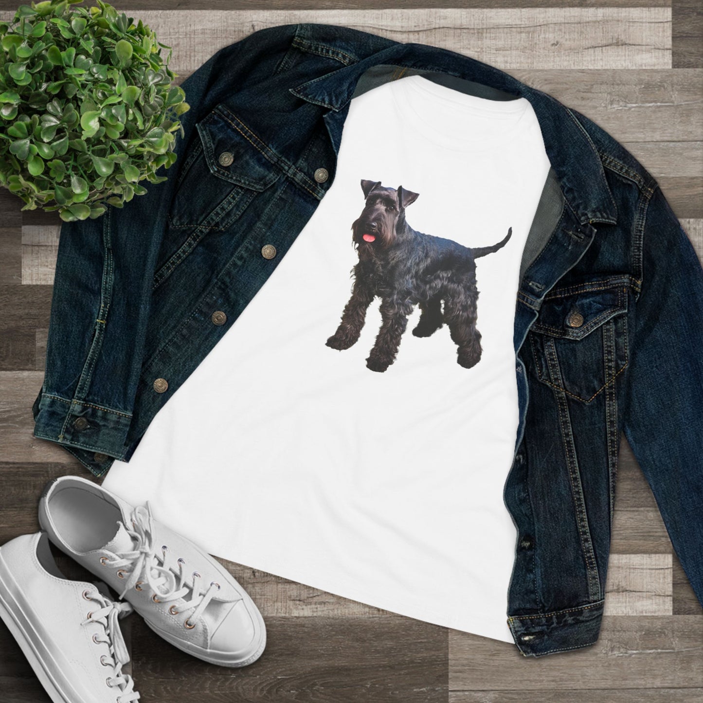 Kerry Blue Terrier Women's Relaxed Fit Cotton Tee
