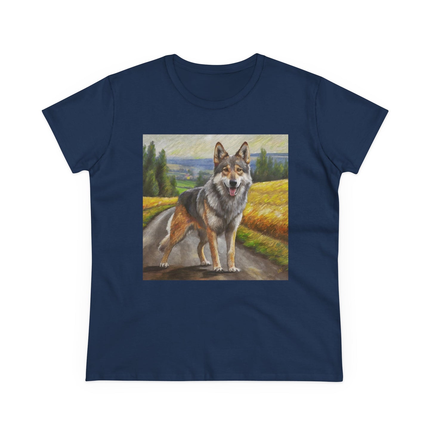 Czechoslovakian Vlcak 'Wolfdog' Women's Midweight Cotton Tee