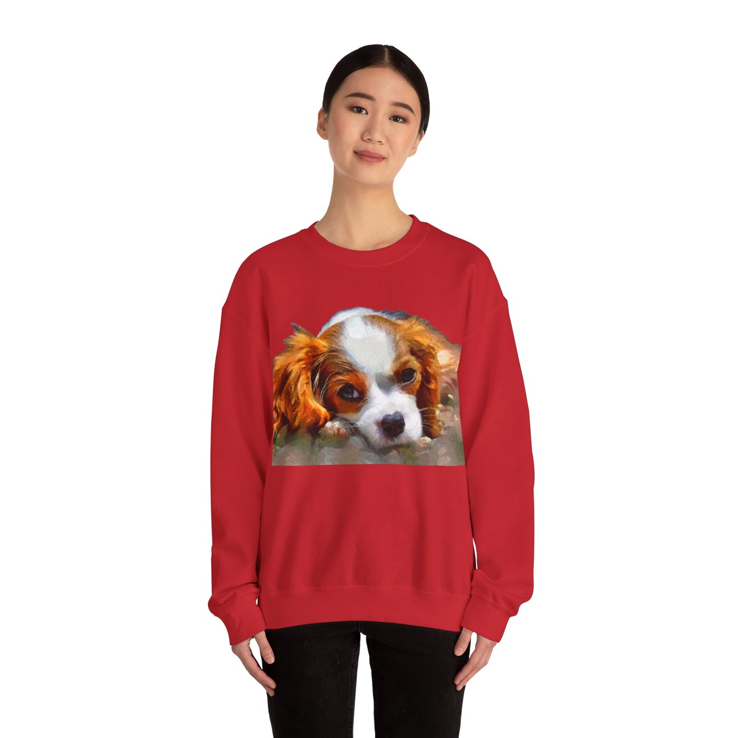 Cavalier King Charles Spaniel Puppy Crewneck Sweatshirt