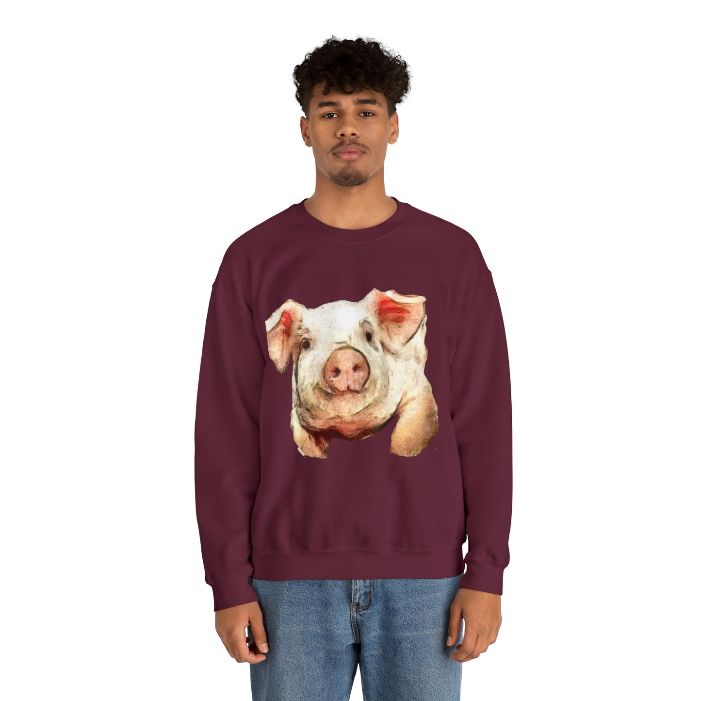 Pig 'Petunia' Unisex 50/50 Crewneck Sweatshirt