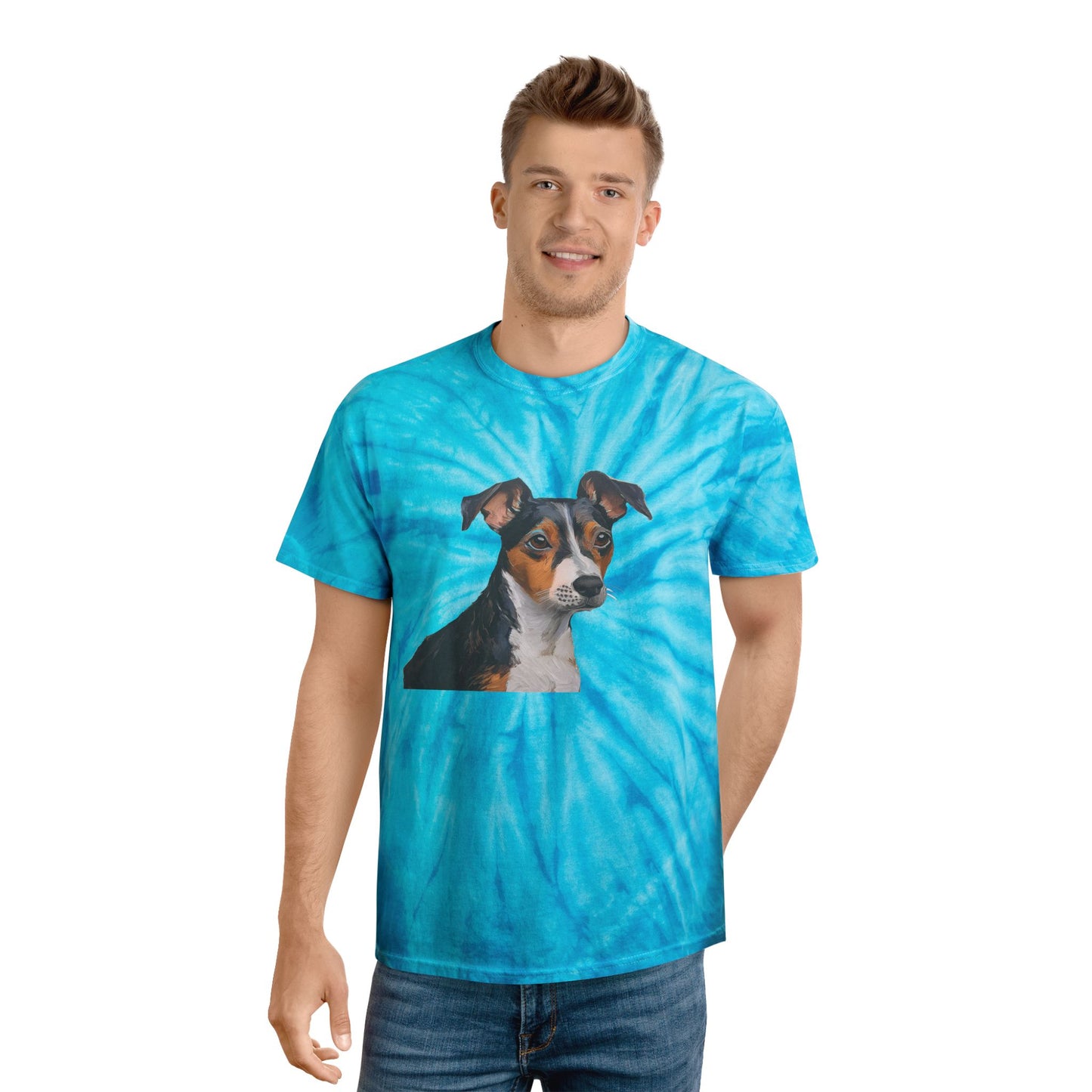Teddy Roosevelt Terrier Tie-Dye Tee, Cyclone