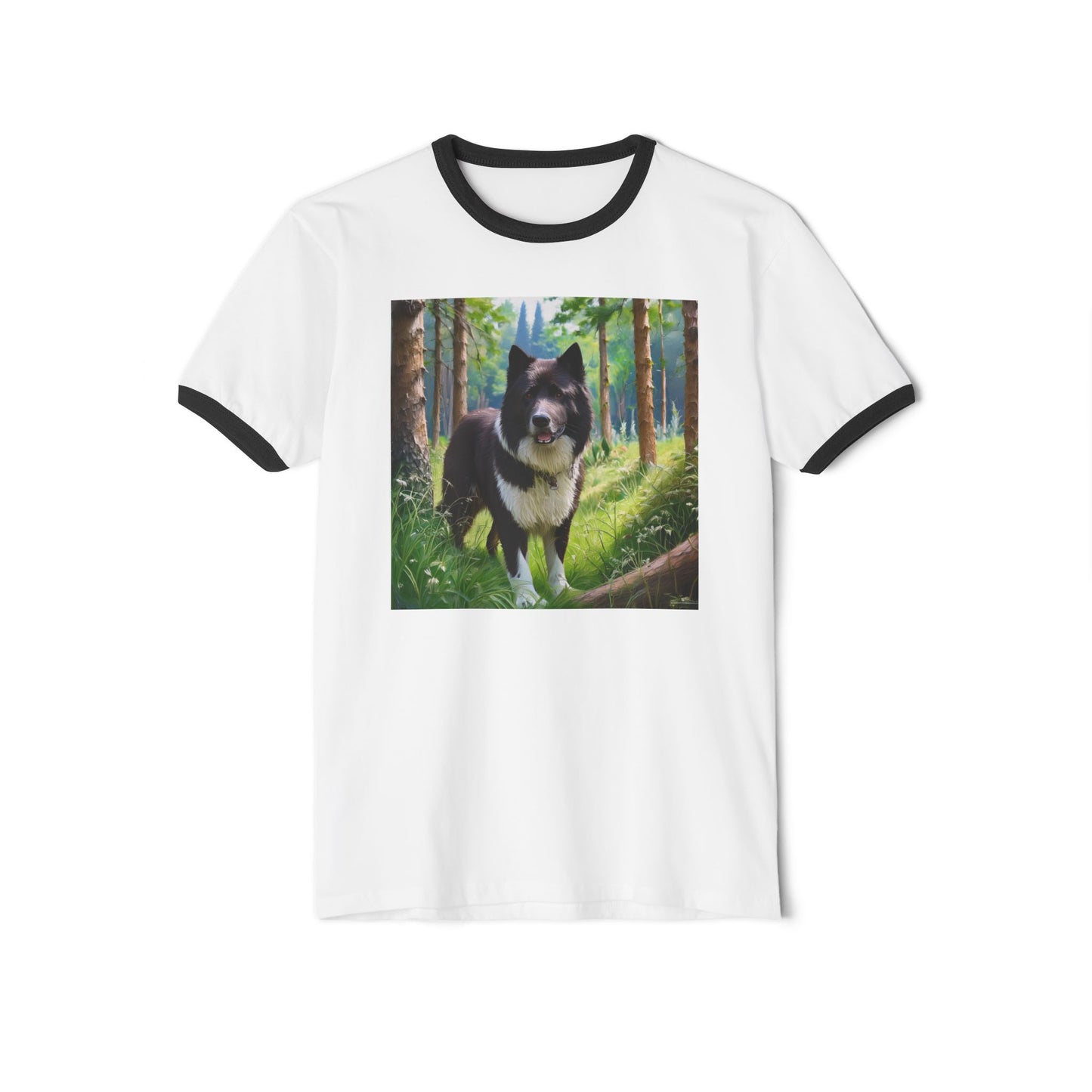 Karelian Bear Dog - Unisex Cotton Ringer T-Shirt