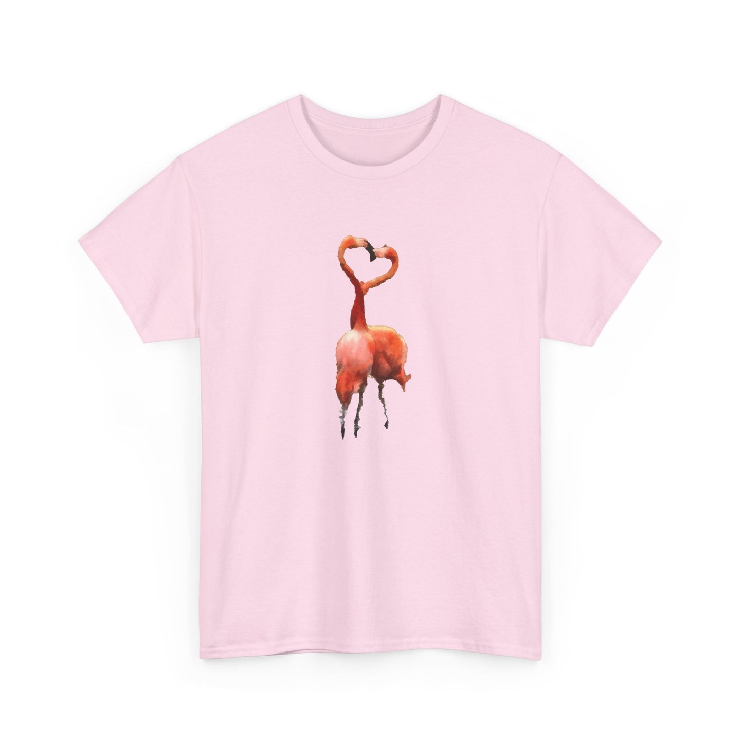 Flamingos - 'Love Birds' Unisex Heavy Cotton Tee