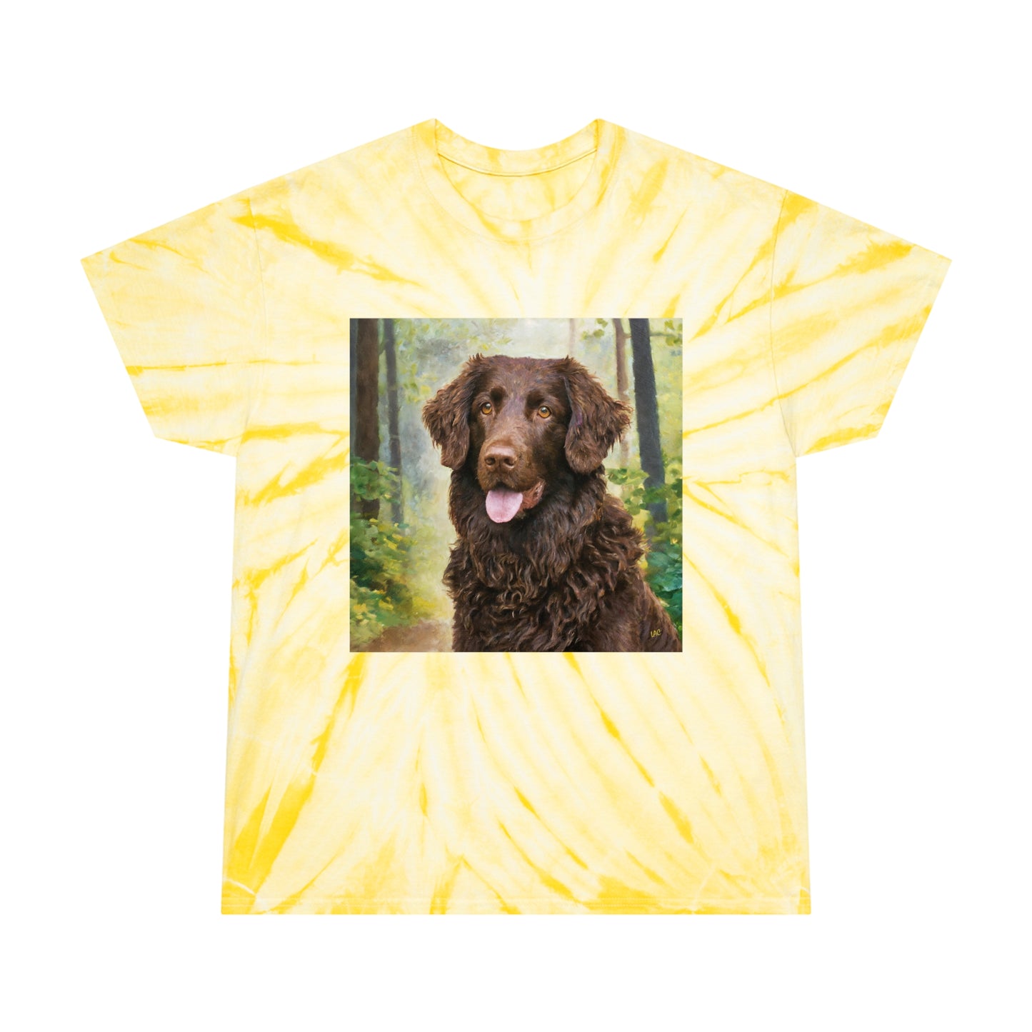 Curly-Coated Retriever Tie-Dye Tee, Cyclone