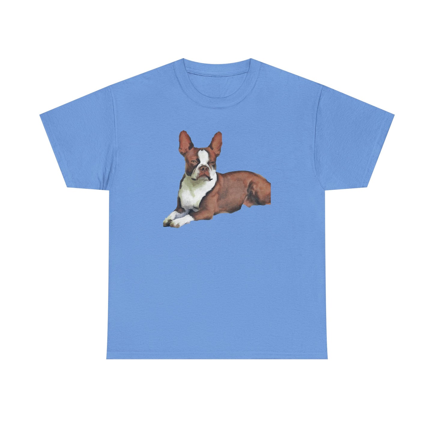 Boston Terrier - Brown & White Unisex Heavy Cotton Tee