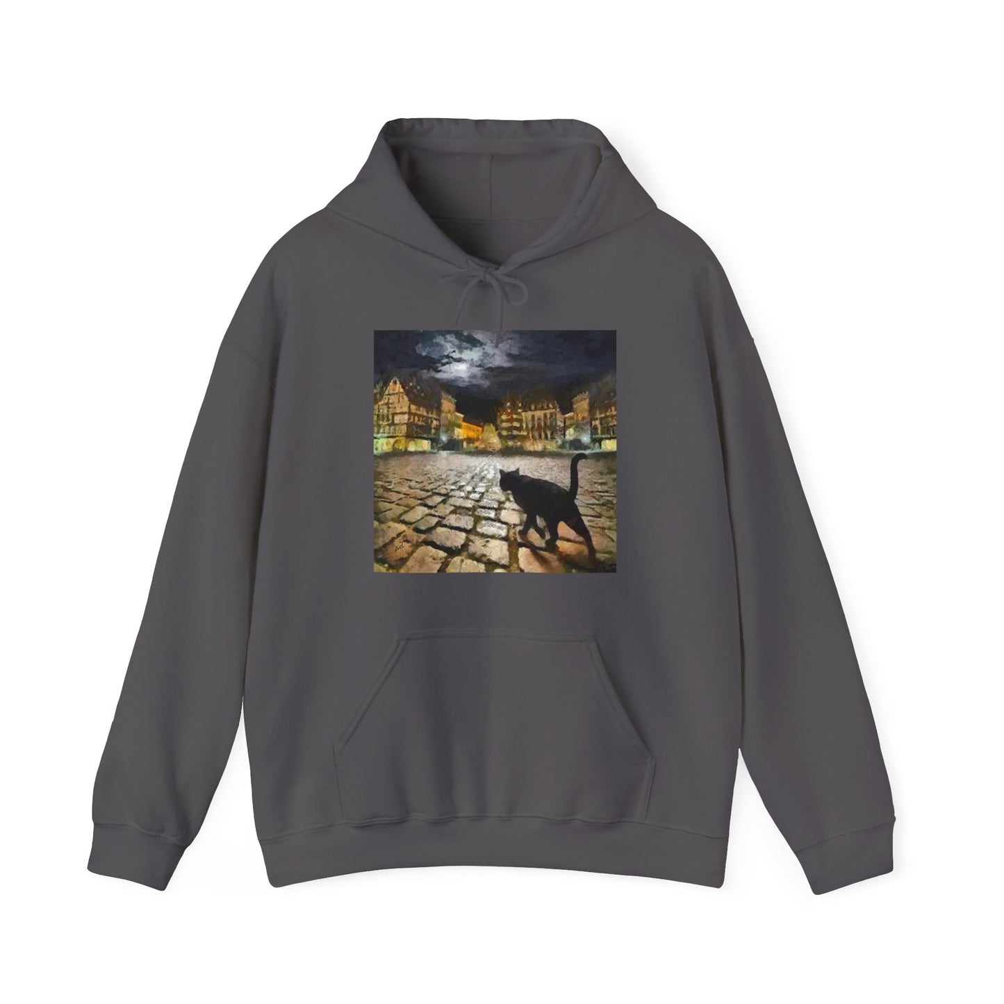 Night Cat Prowling - Unisex 50/50 Hoodie