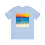 Blue Heron in Senset -  Classic Jersey Short Sleeve Tee