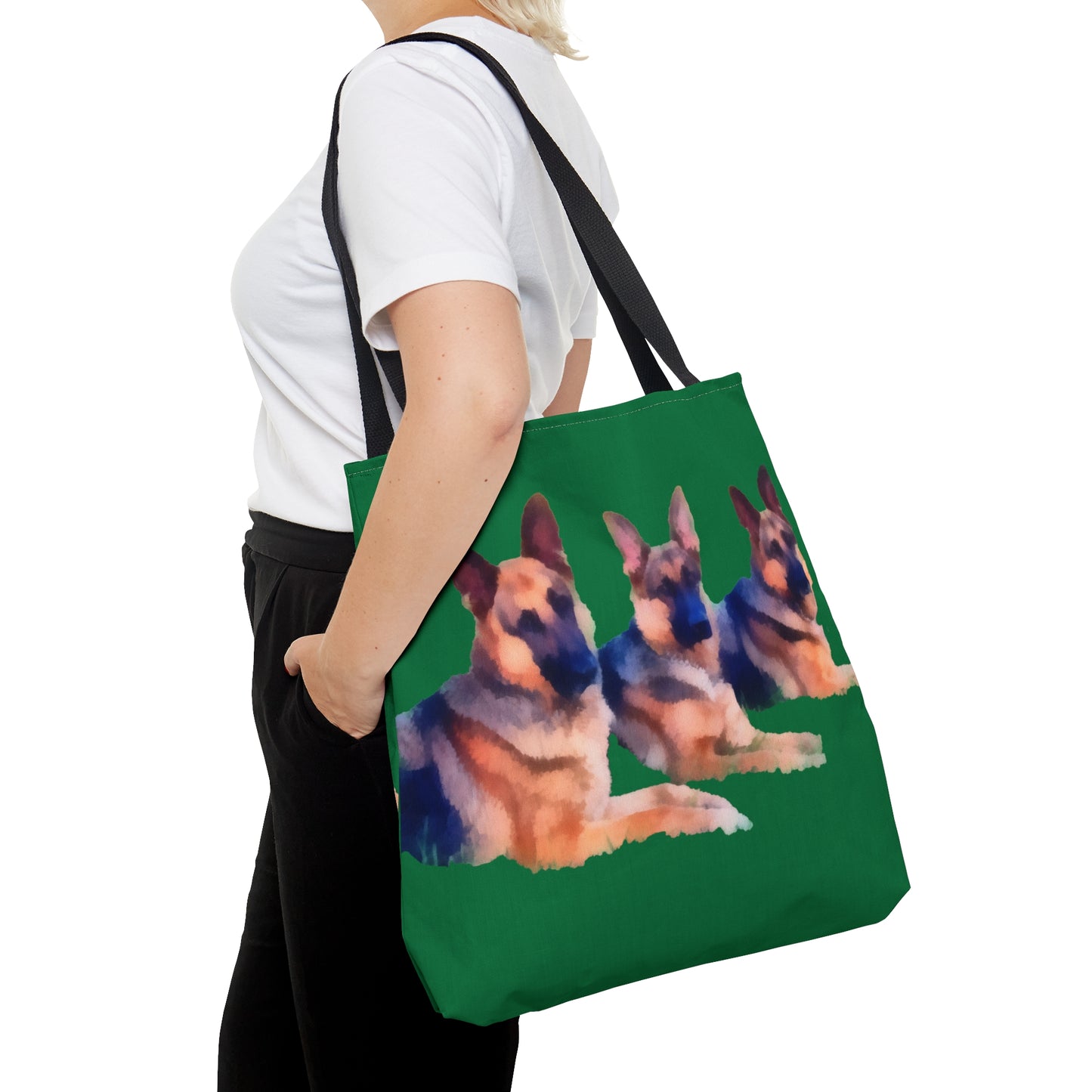 Majestic German Shepherd 'Trio' Artistic Painting Tote Bag