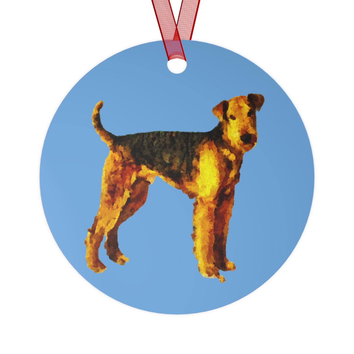 Airedale Terrier 'Lucy' Charming Metal Ornament