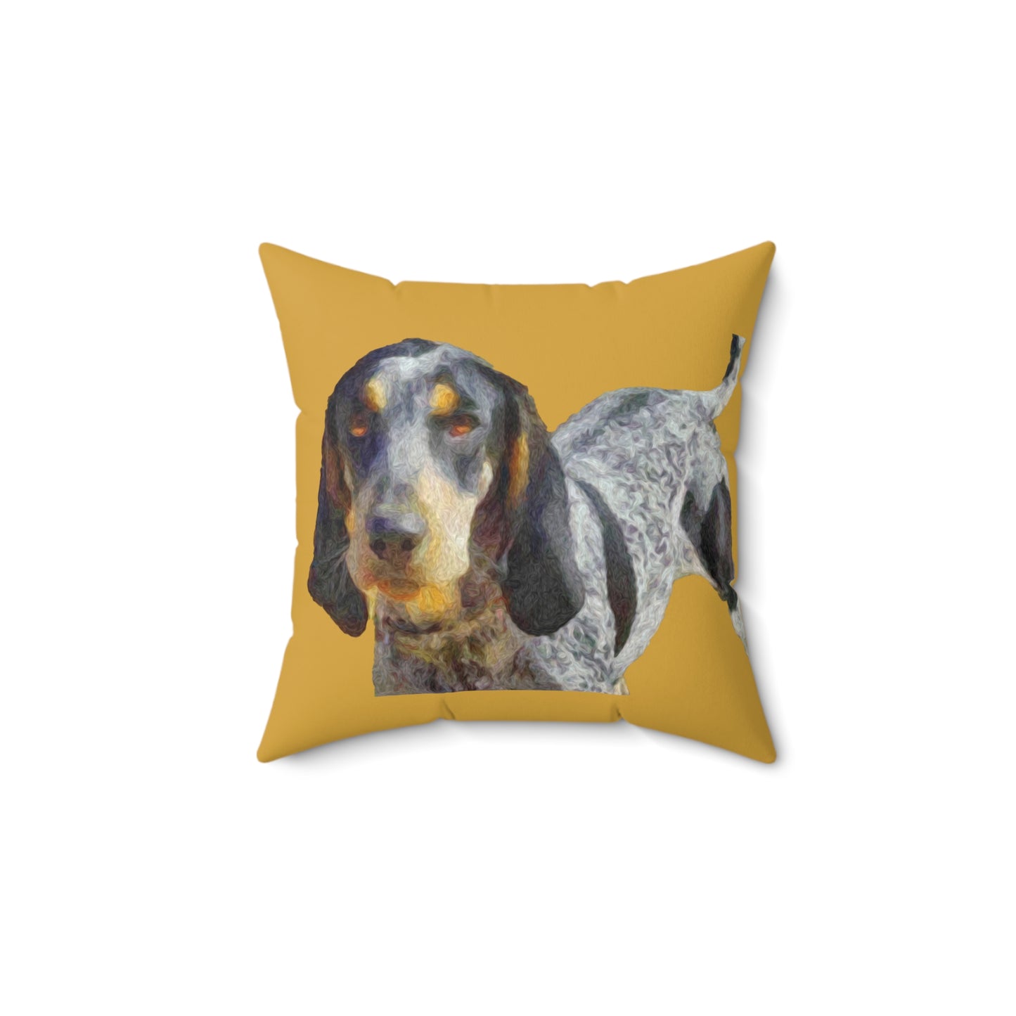 Bluetick Coonhound - Spun Polyester Throw Pillow