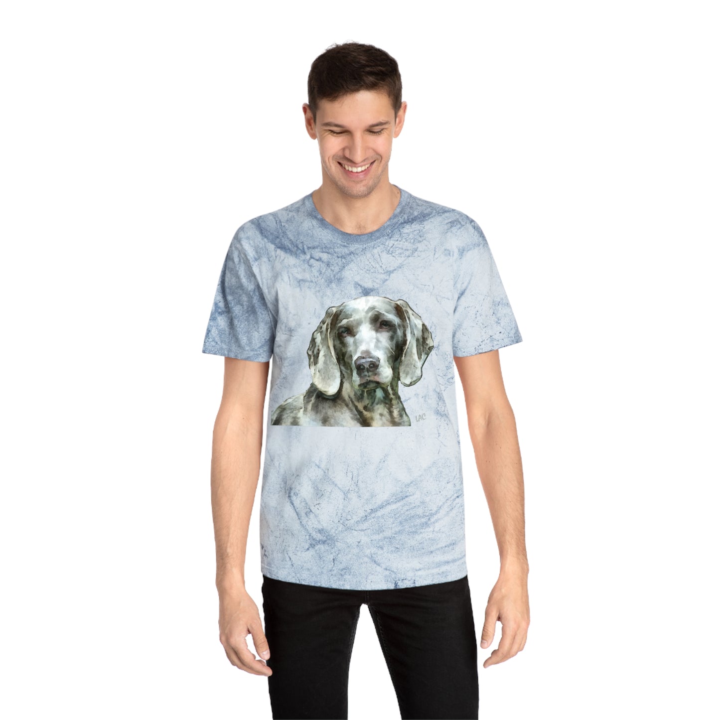Weimaraner "Greyson" Unisex Cotton Color Blast T-Shirt