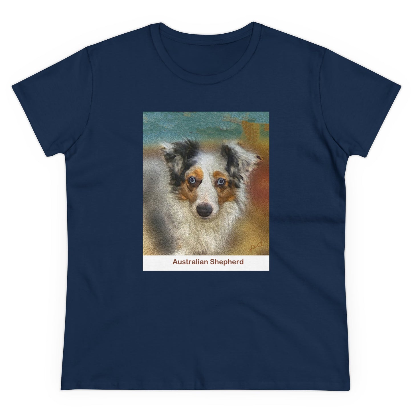 Australian Shepherd 'Zack' Women's Midweight Cotton Tee