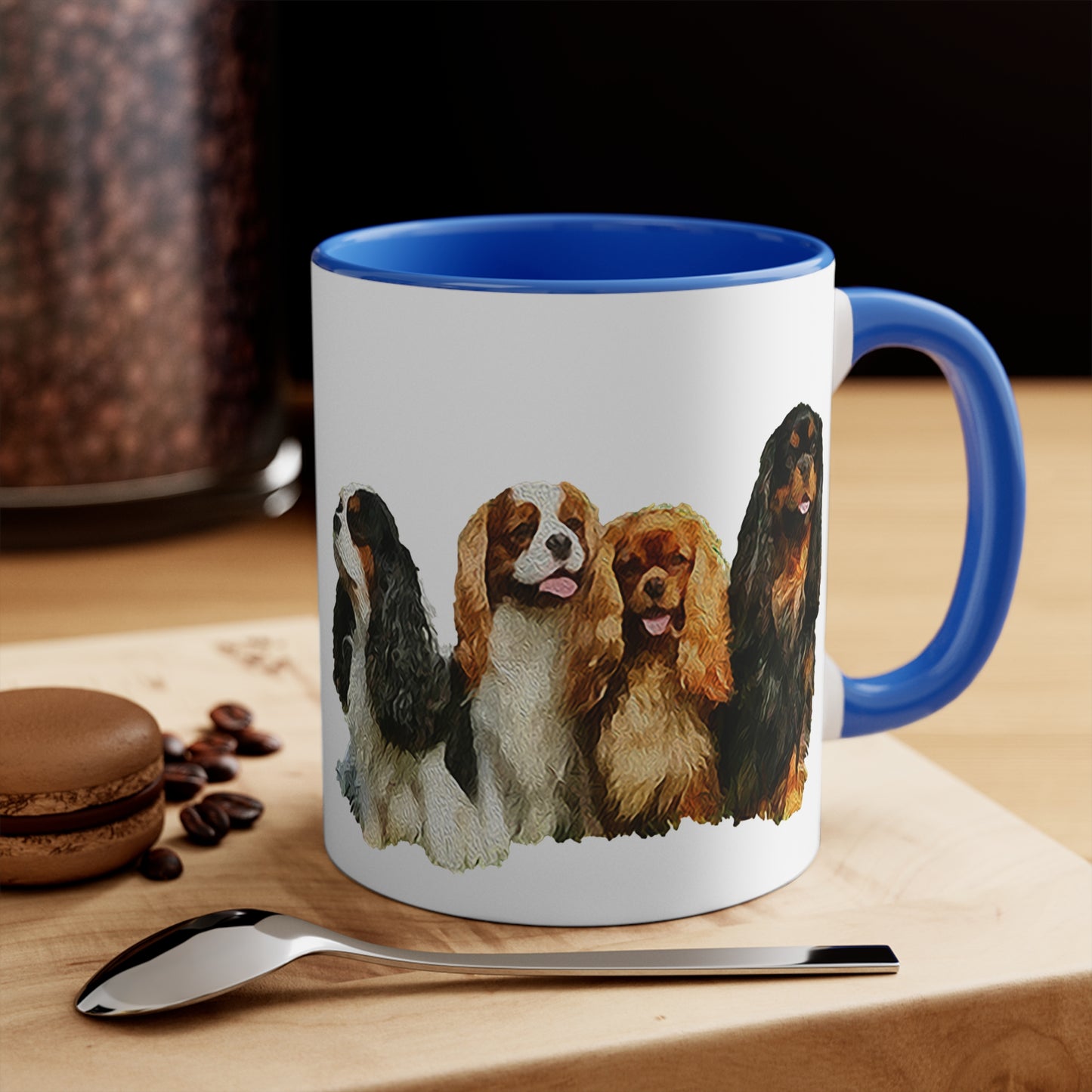 King Charles Spaniels 'Cavalier Club' Accent Coffee Mug, 11oz