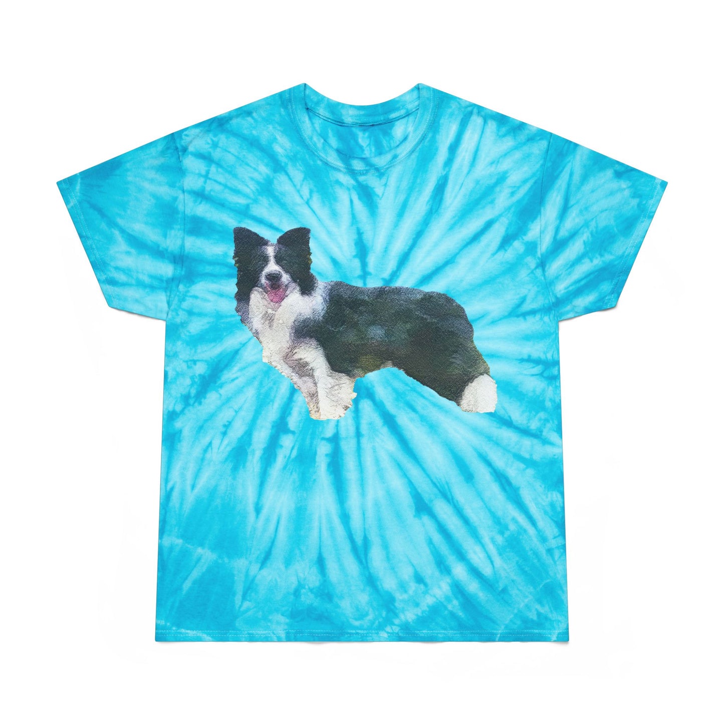 Border Collie '#1' Cyclone Tie-Dye Tee