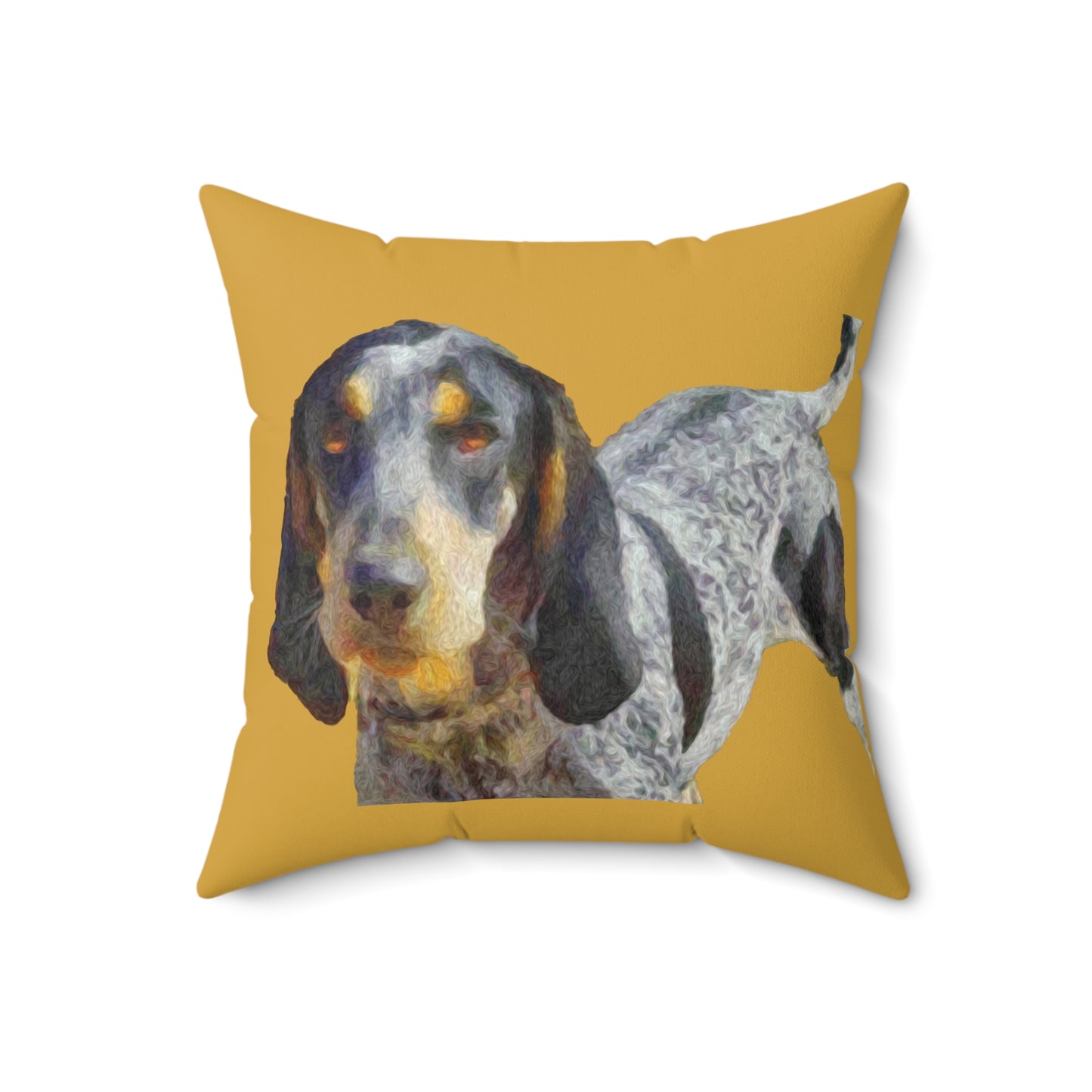 Bluetick Coonhound - Spun Polyester Throw Pillow