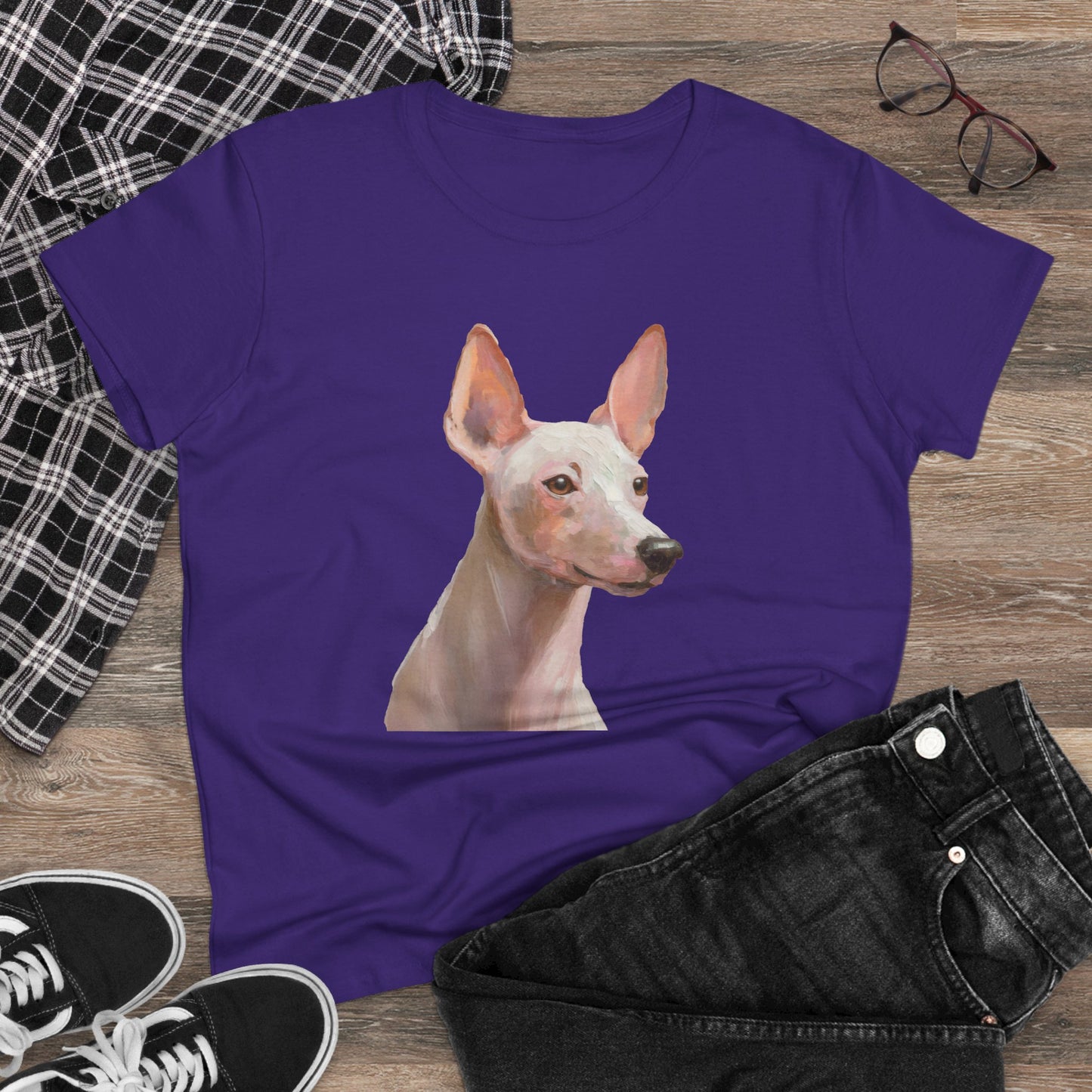 Xoloitzcuintli 'Mexican Hairless' Women's Midweight Cotton Tee