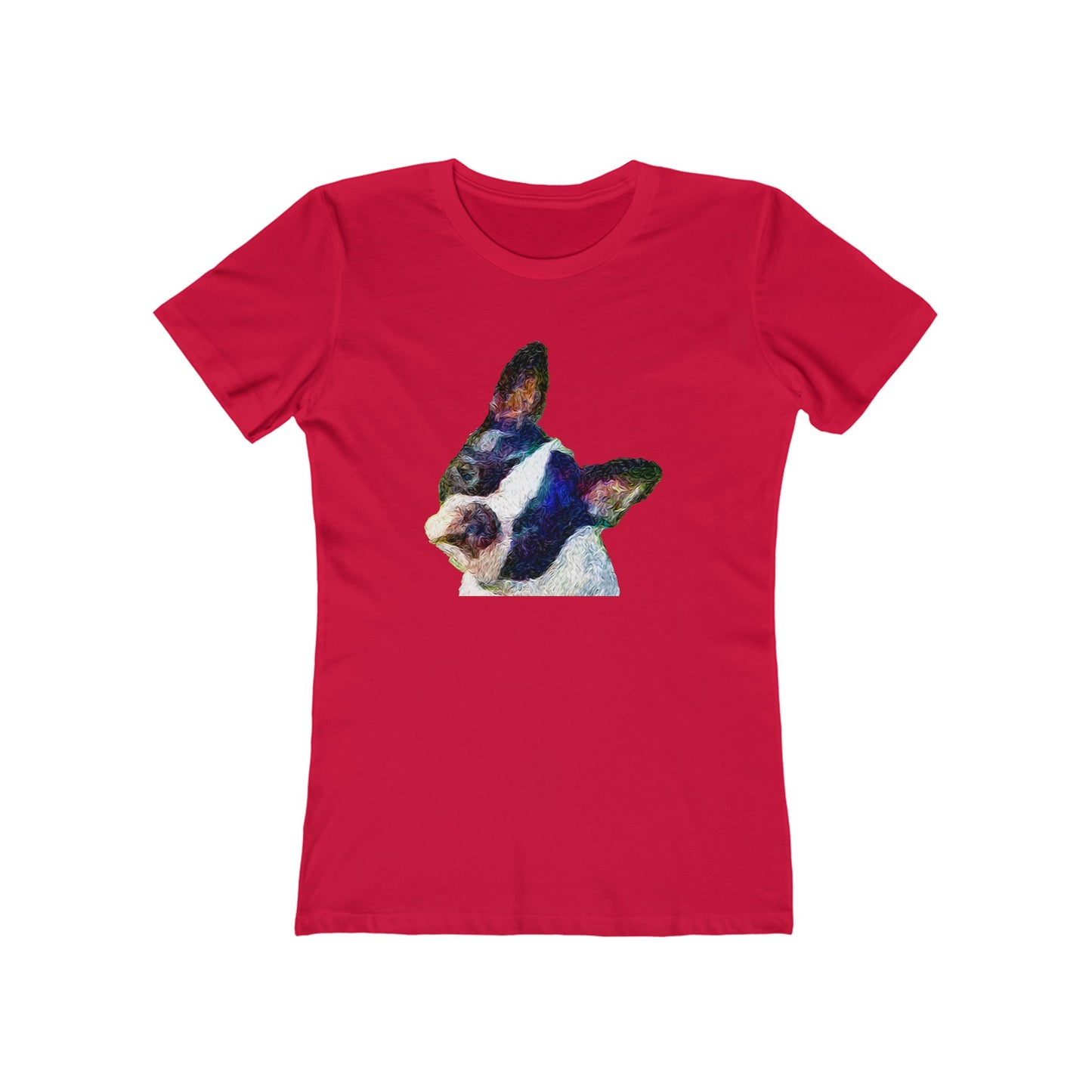 Skipper's Boston Terrier Artistry Women's Slim Fit T-Shirt