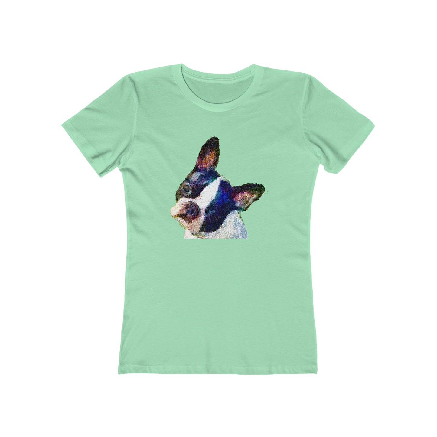 Skipper's Boston Terrier Artistry Women's Slim Fit T-Shirt
