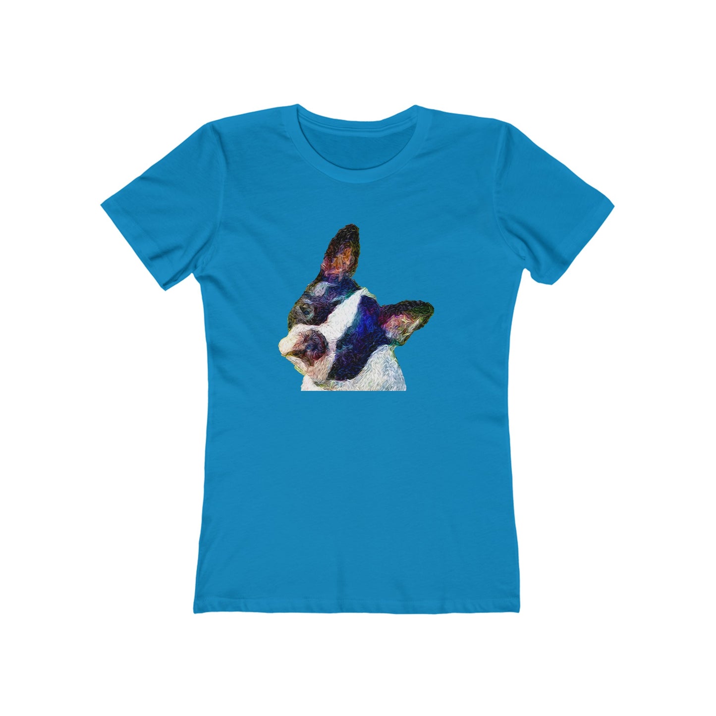 Skipper's Boston Terrier Artistry Women's Slim Fit T-Shirt