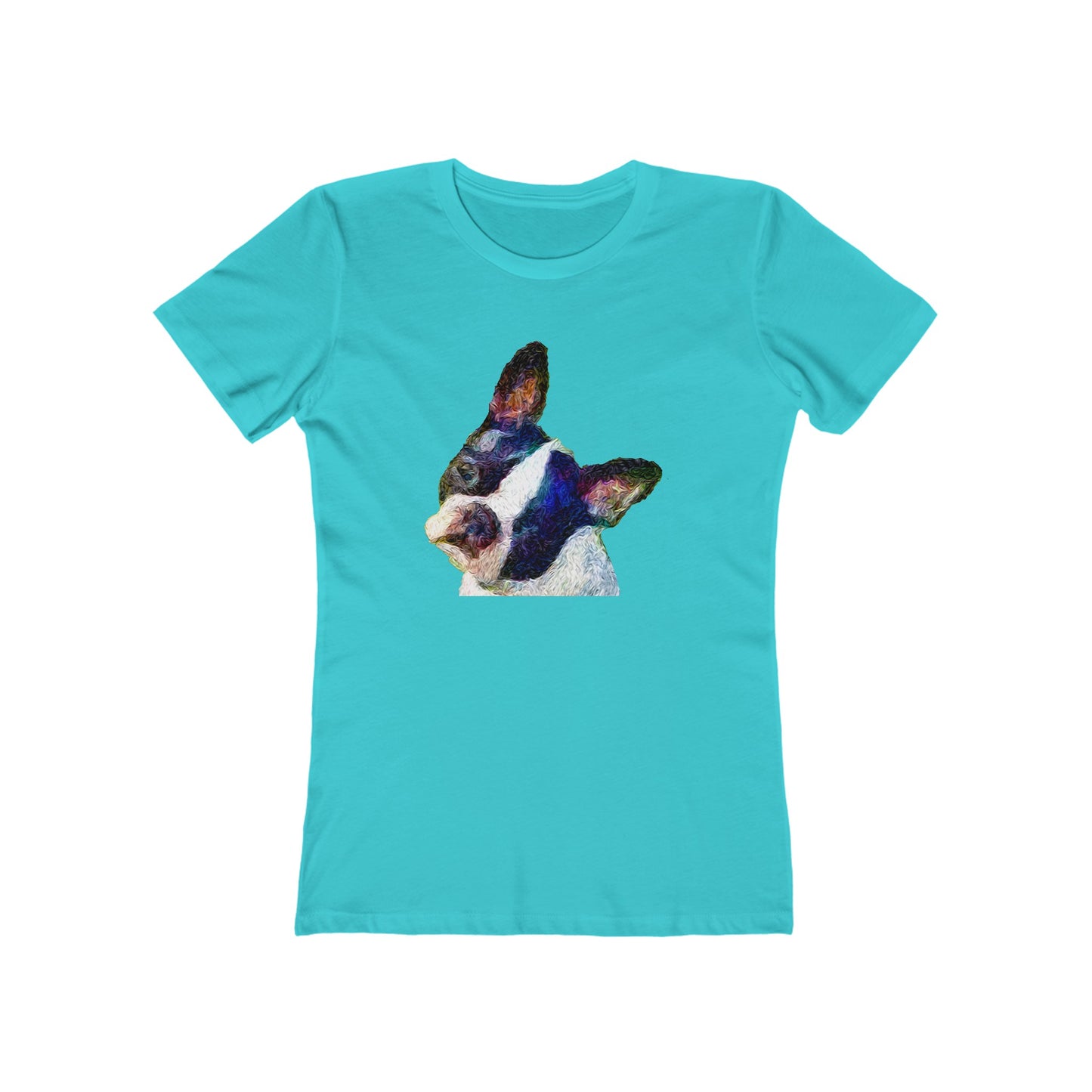 Skipper's Boston Terrier Artistry Women's Slim Fit T-Shirt