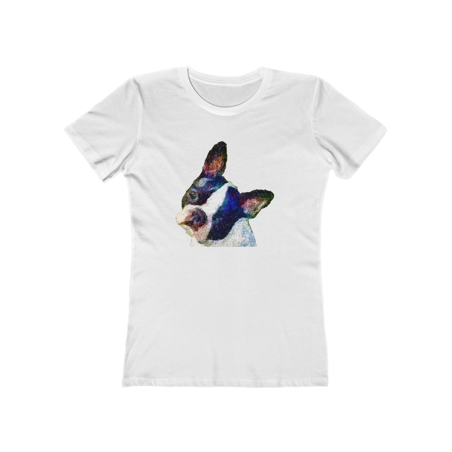 Skipper's Boston Terrier Artistry Women's Slim Fit T-Shirt
