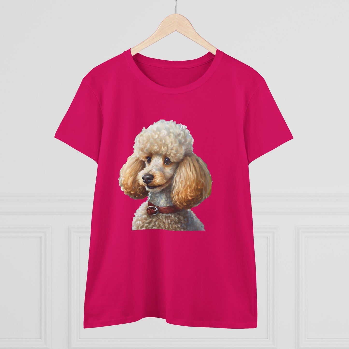 Standard Poodle #2 Women's Midweight Cotton Tee