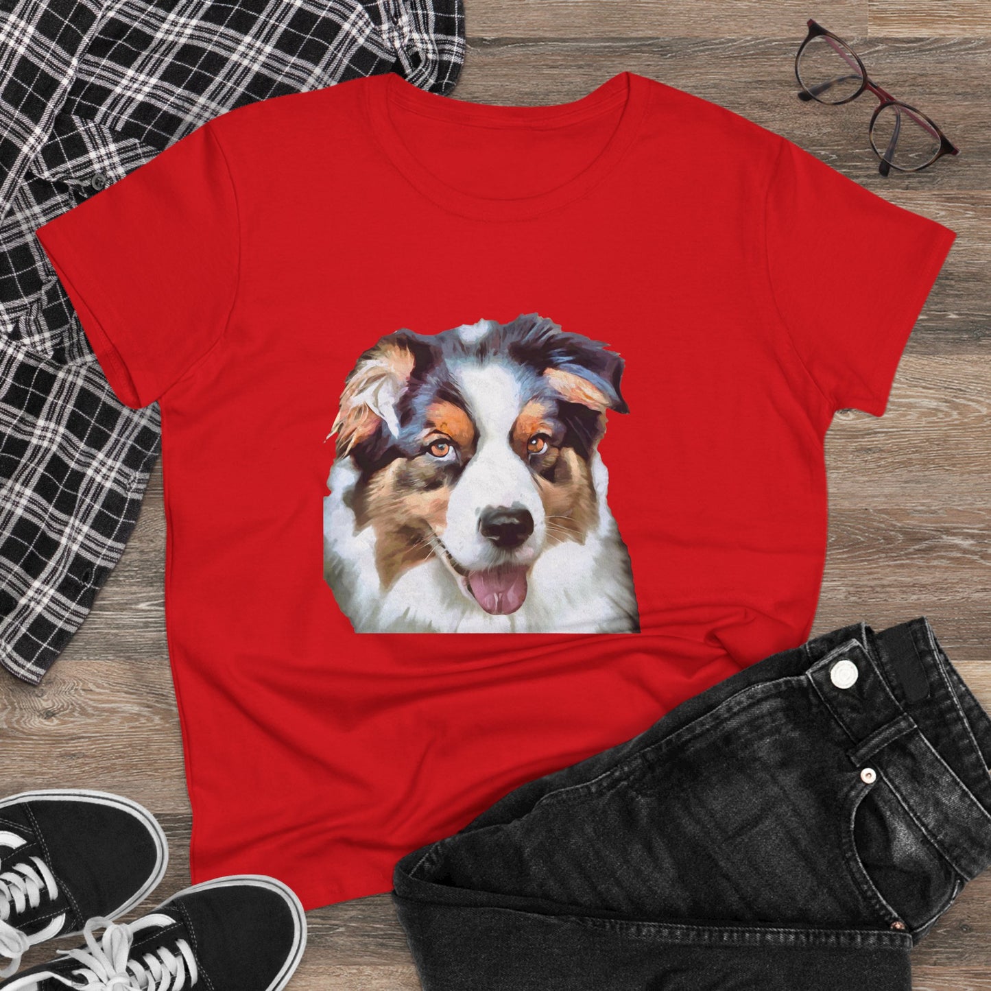 Australian Shepherd - Blue Merle Women's Midweight Cotton Tee