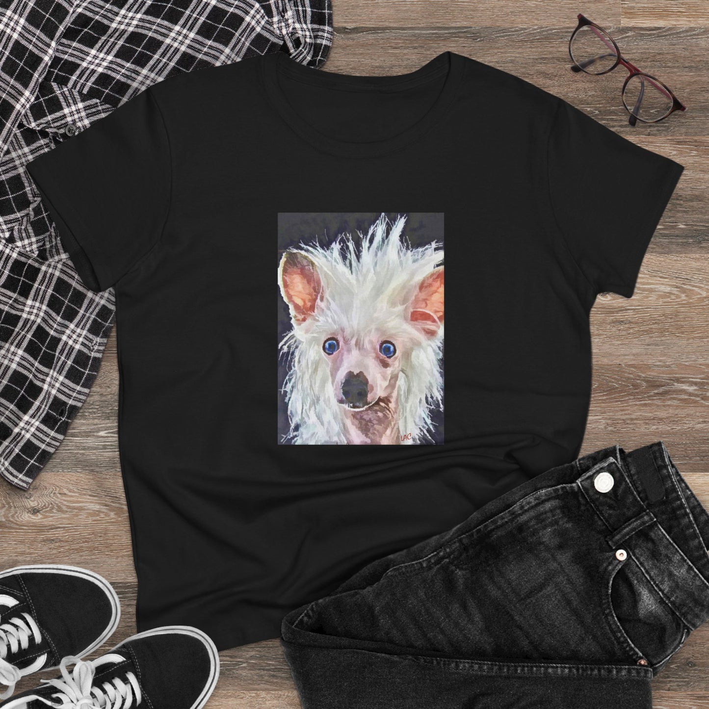 Chinese Crested Women's Midweight Cotton Tee