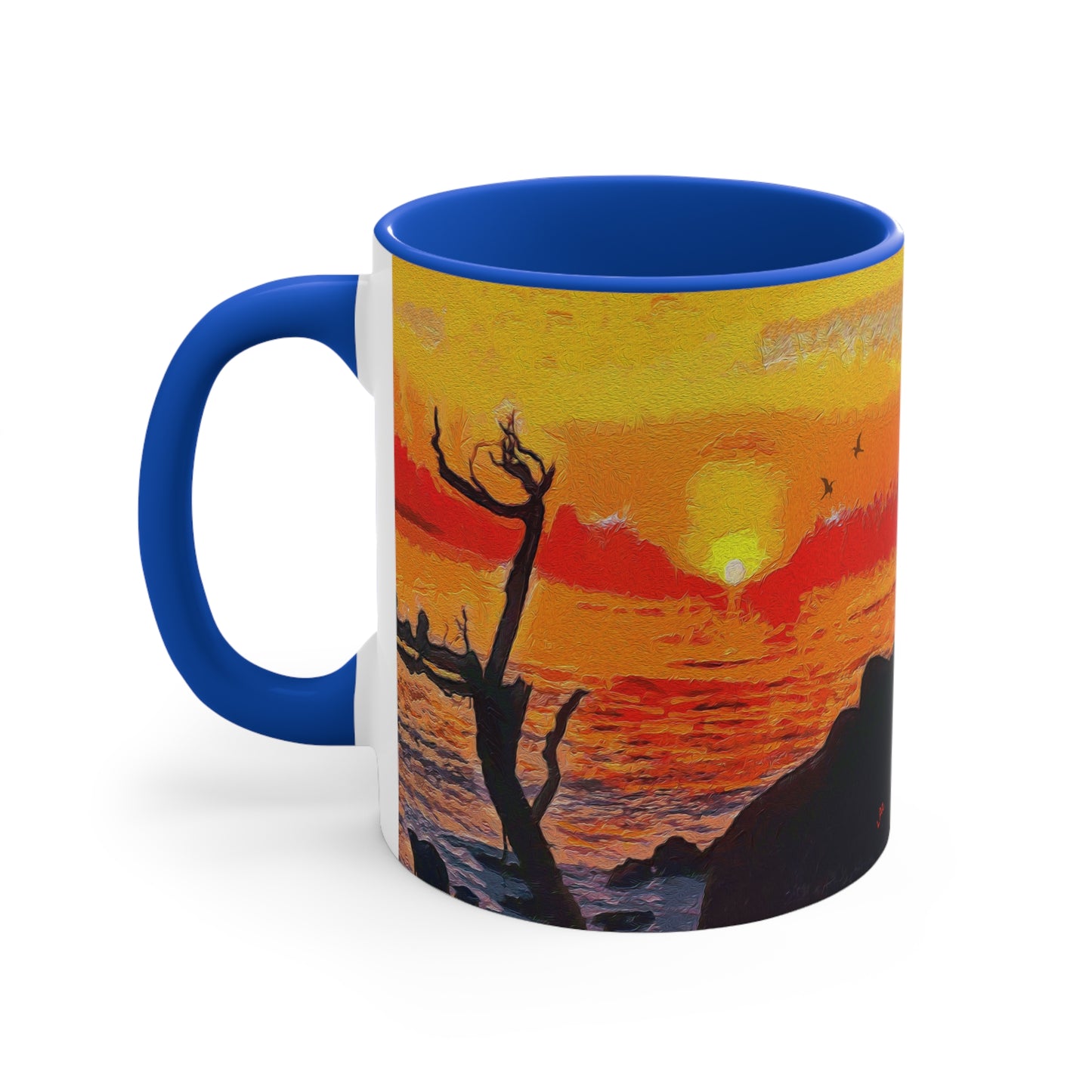 Big Sur Sunset - Pfeiffer Beach - Accent Coffee Mug, 11oz
