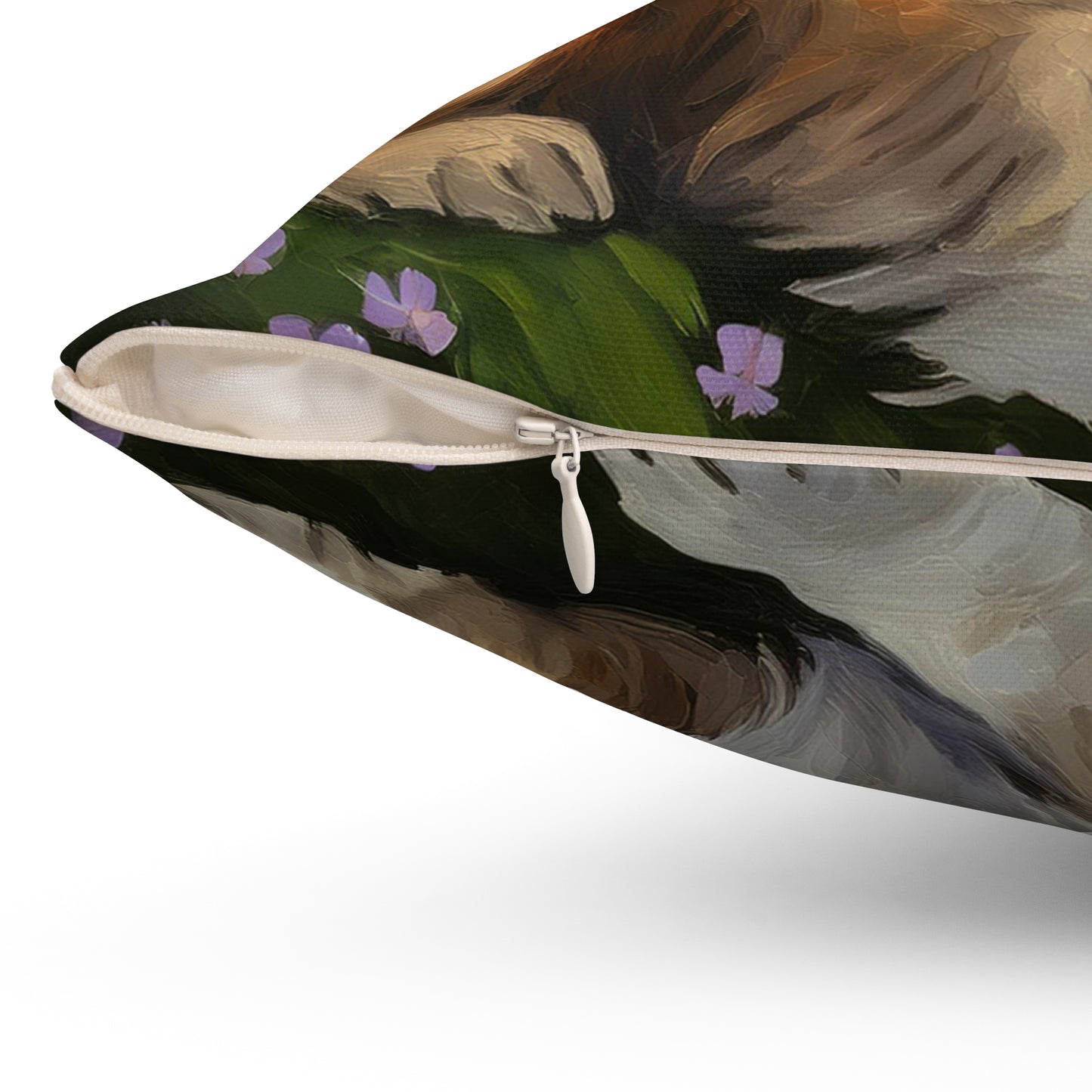 Lhasa Apso Spun Polyester Throw Pillow