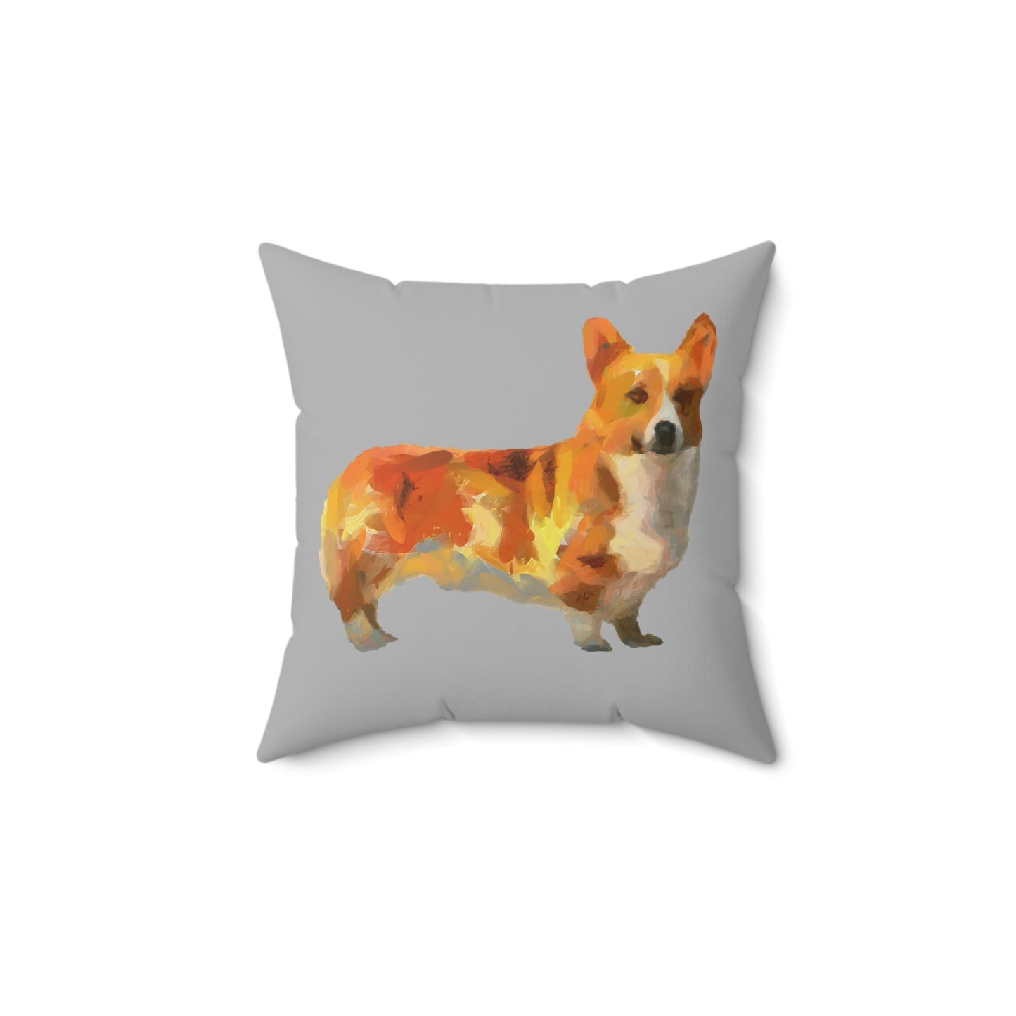 Pembroke Welsh Corgi Spun Polyester Throw Pillow