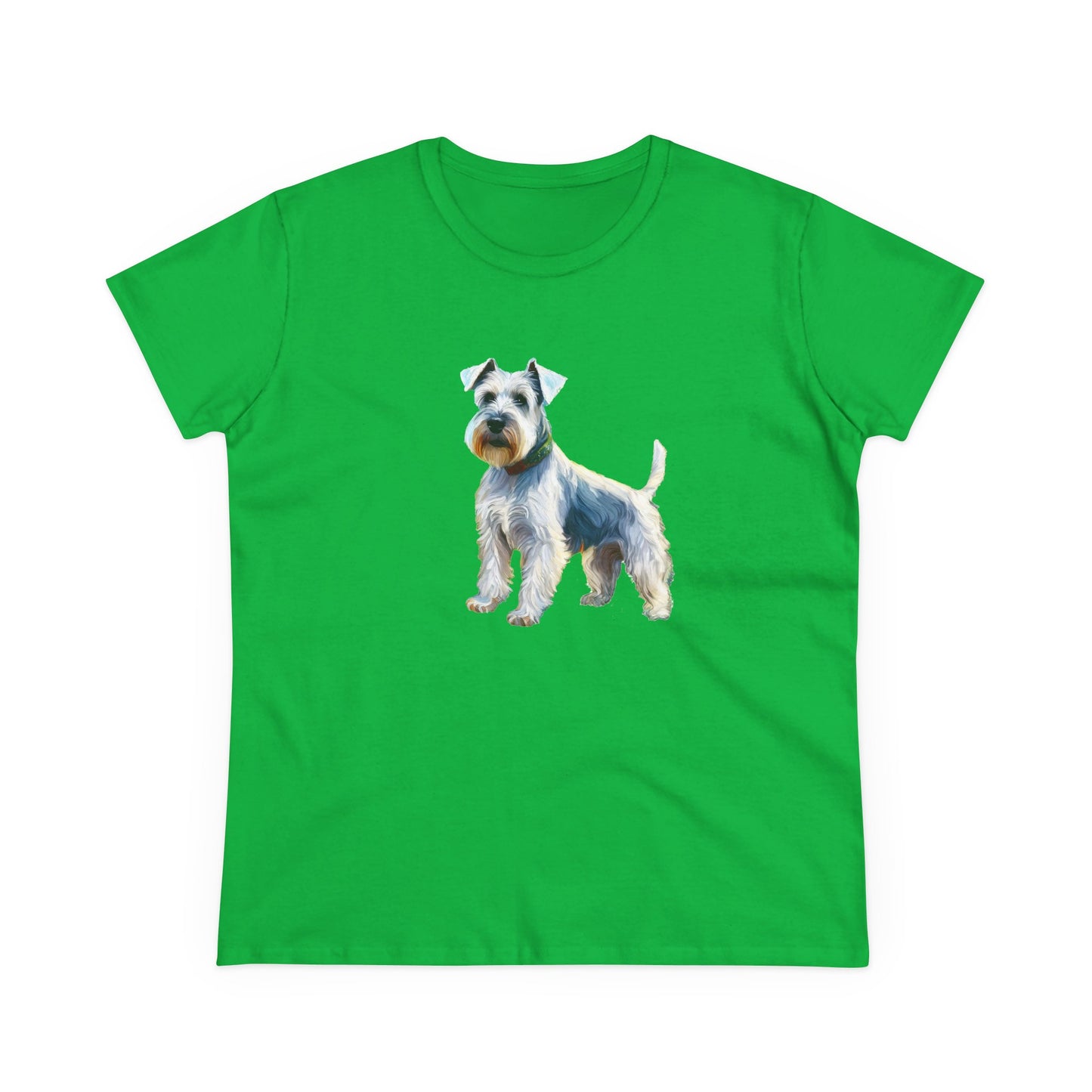White Schnauzer Women's Midweight Cotton Tee