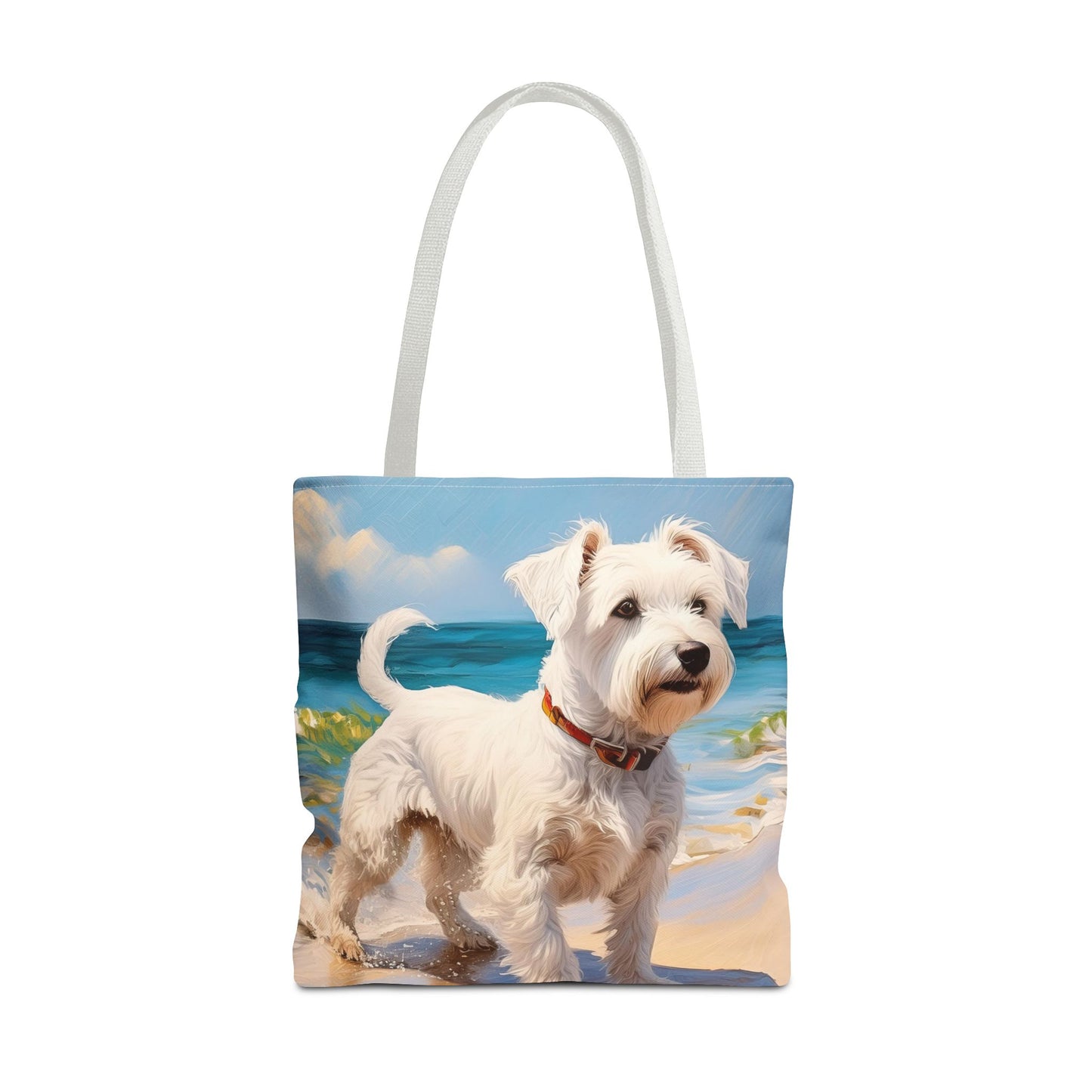 Sealyham Terrier Polyester Tote Bag (AOP)