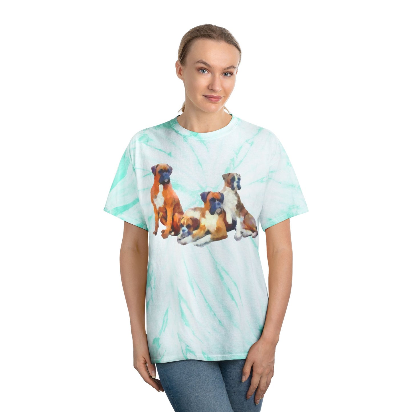 Boxer Quartet Unisex Cotton Tie-Dye Tee in Cyclone