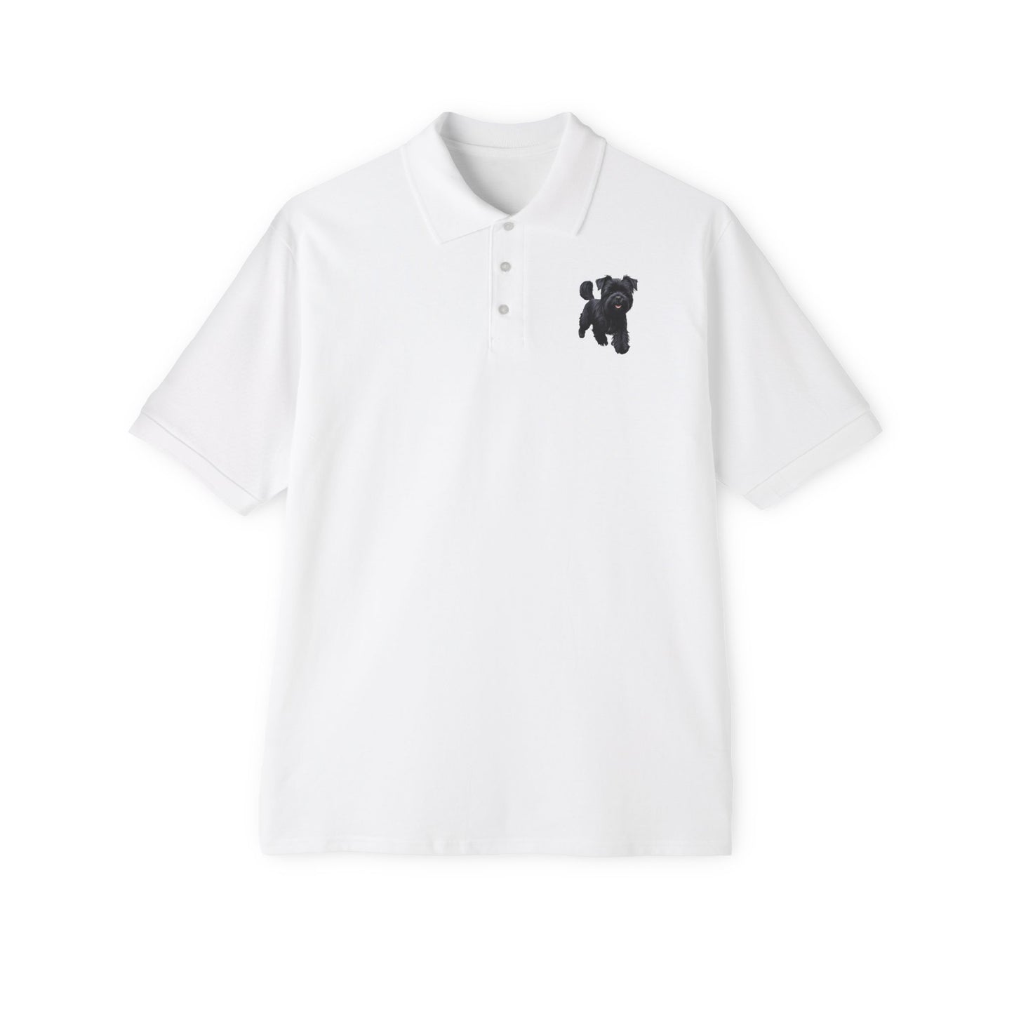 Affenspinscher Men's Piqué Polo Shirt: Whimsical Fashion for the Playful Spirit